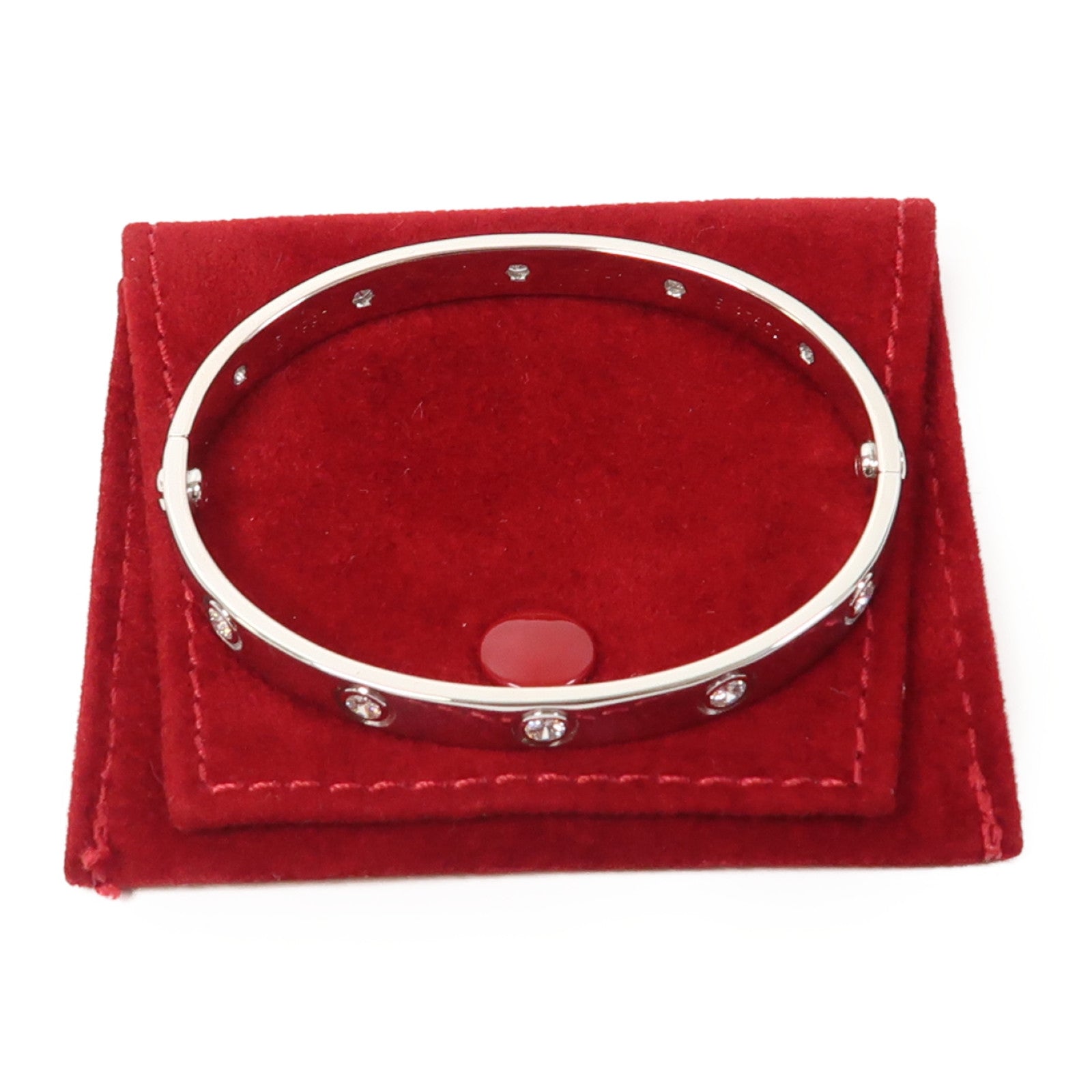 CARTIER 【激減優惠】18K白金Love Bracelet 10 Diamonds手鐲Cartier#16