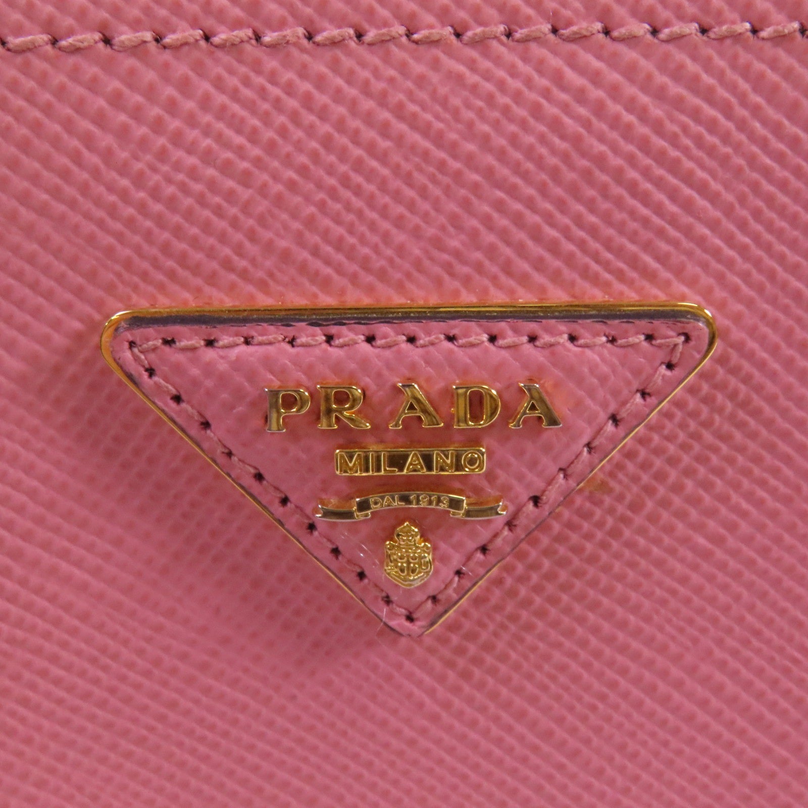 PRADA Saffianopo皮革2Way Shoulder Bag金扣手挽肩背兩用袋