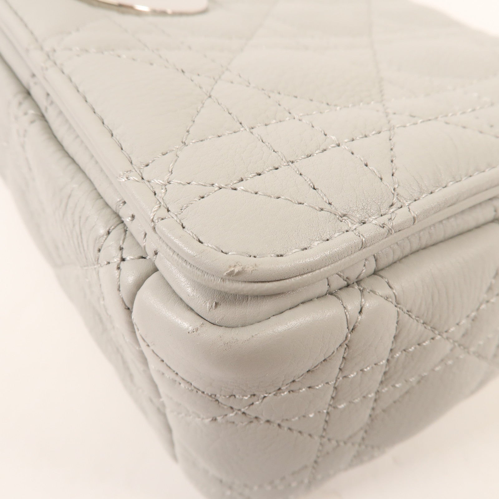 Dior 牛皮皮革Caro Medium銀扣肩,背袋