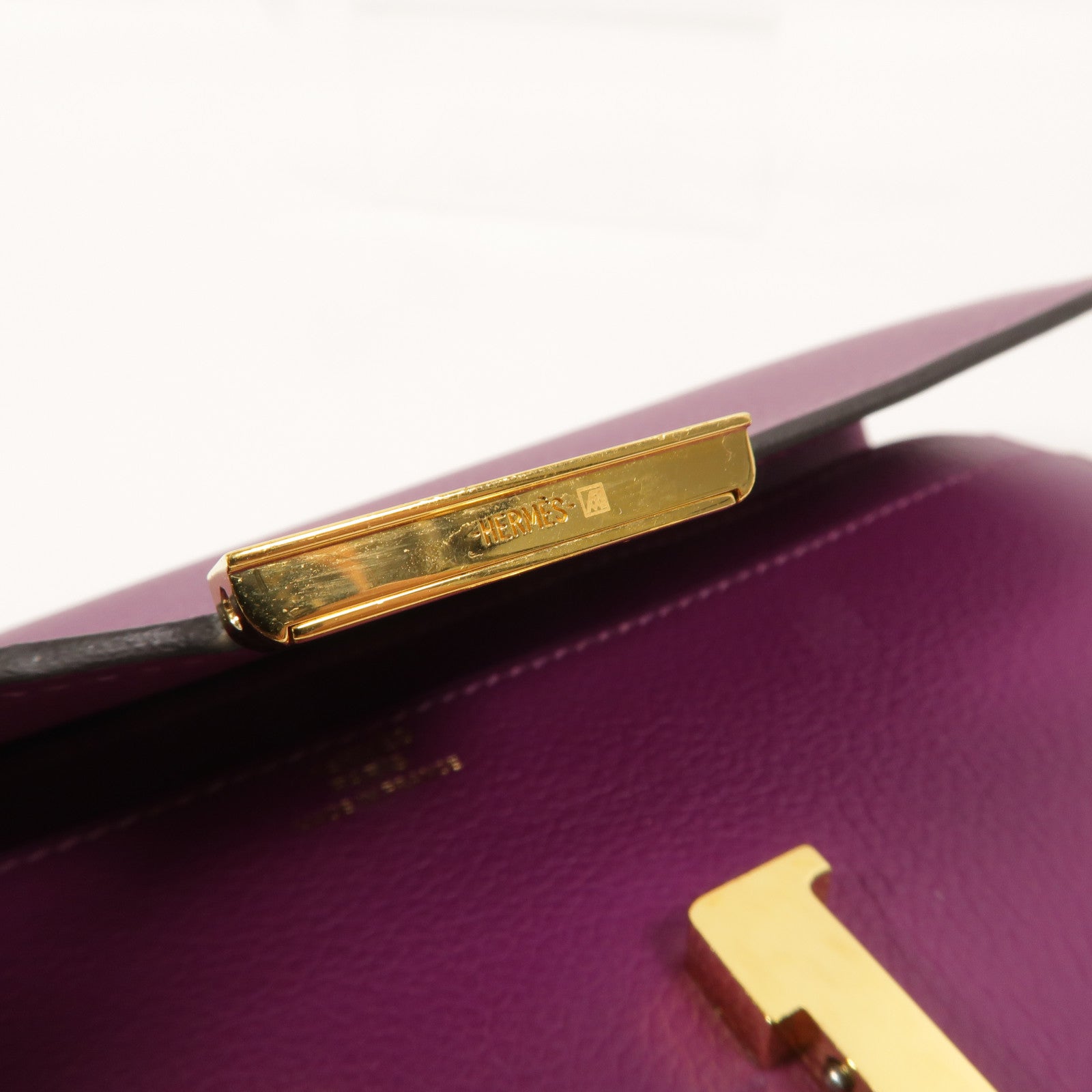 HERMES Evercolor皮革Constance Long Wallet長錢包Anemone