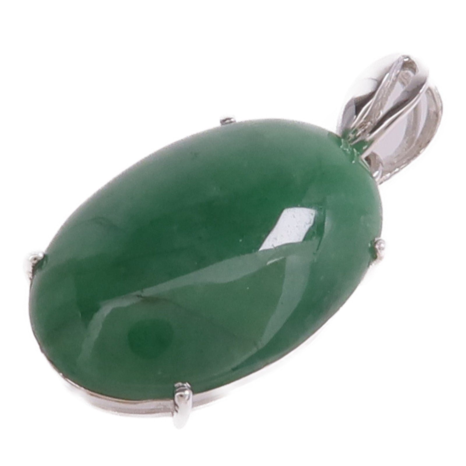 JEWELRY 18K白金Jade Pendant Top翡翠吊墜