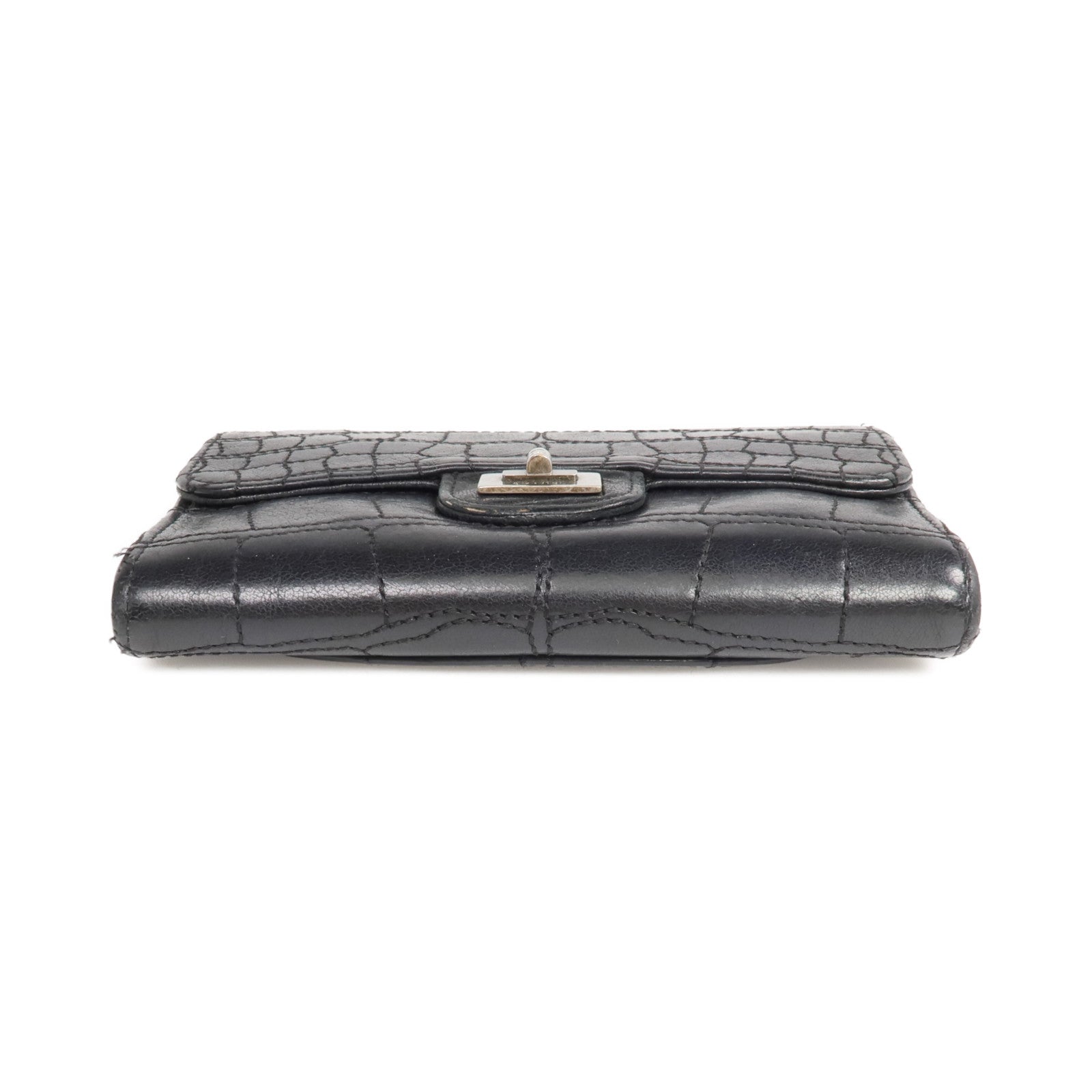 CHANEL 【激減優惠】牛皮皮革2.55 Wallet銀扣錢包