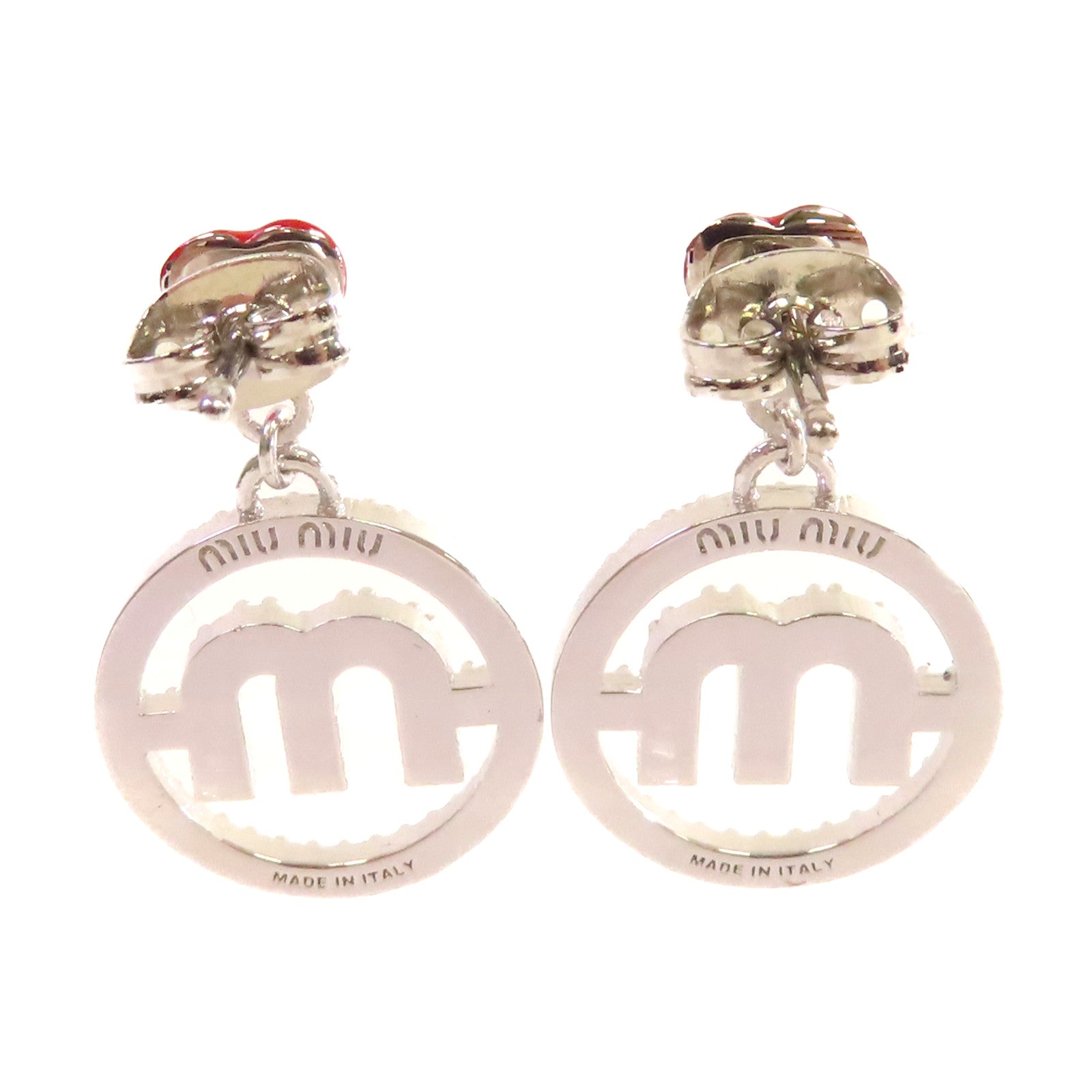 Miu Miu 金屬/PVC Earrings耳環粉紅色/紅色/銀色