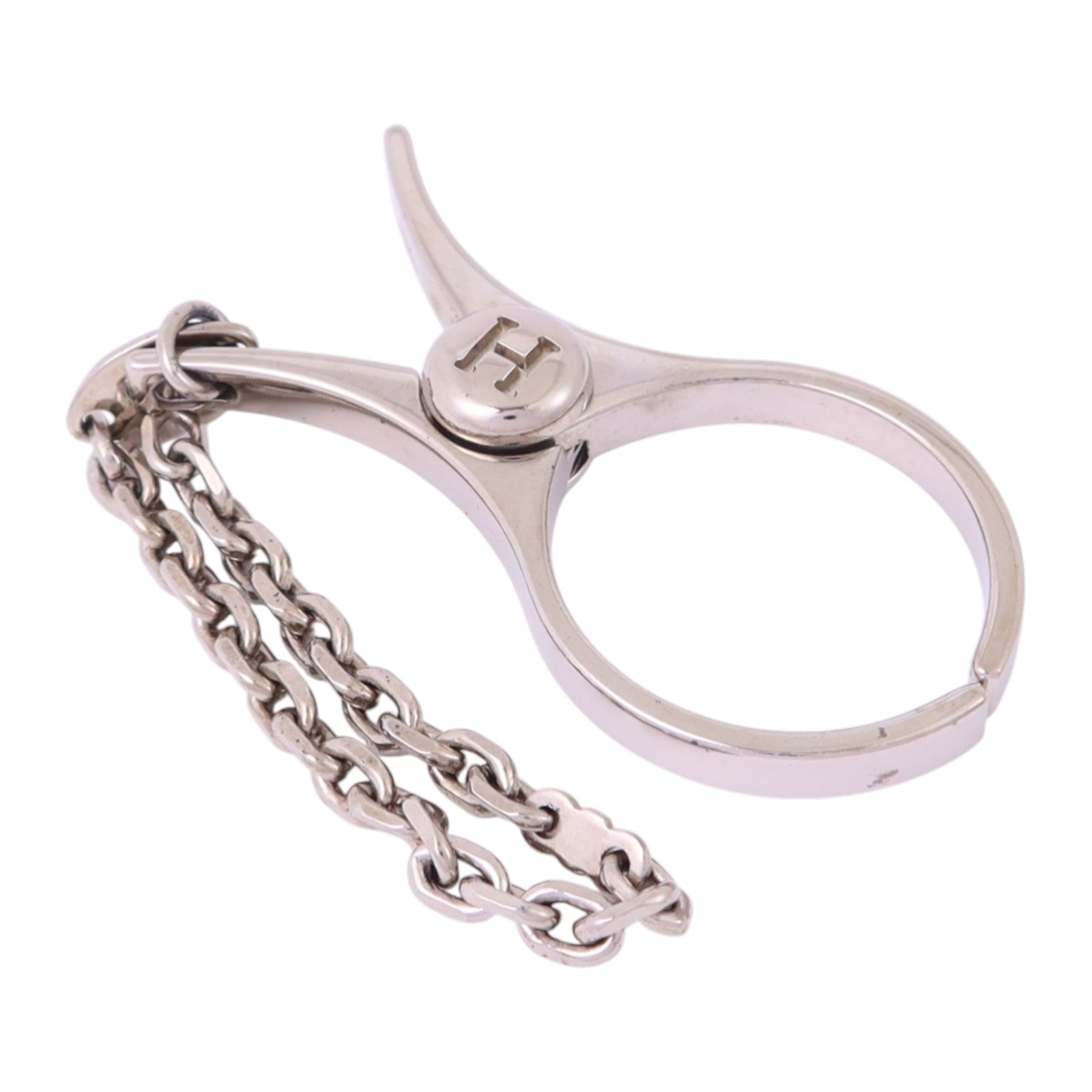 HERMES 金屬Filou Glove Clip Charm銀扣掛飾