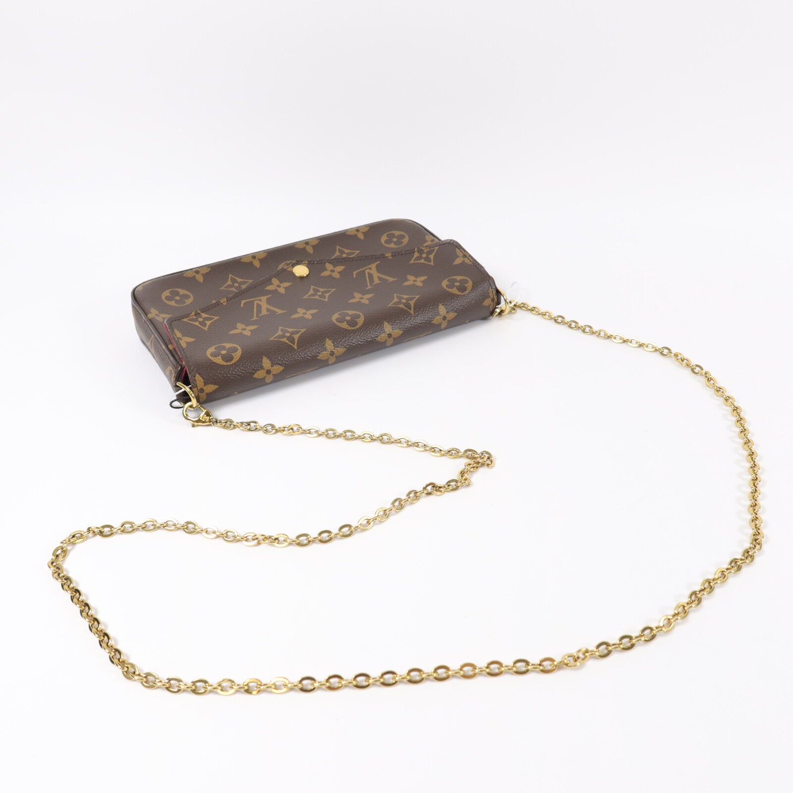 LOUIS VUITTON Monogram Pochette Felicie鏈帶肩背袋