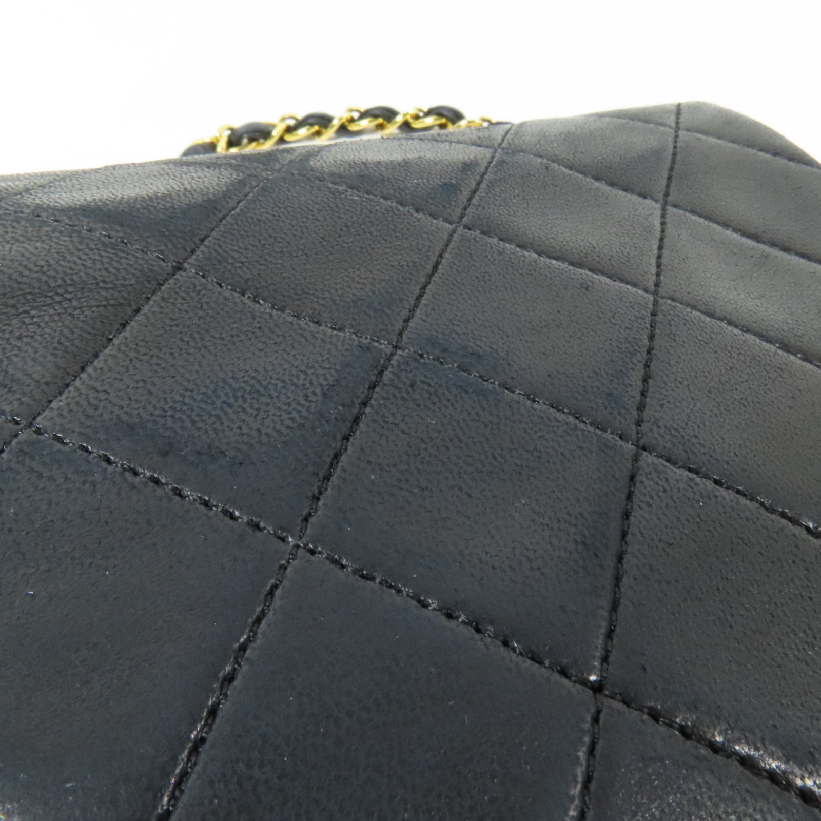 CHANEL 羊皮皮革Mini Classic 20金扣鏈帶肩背袋