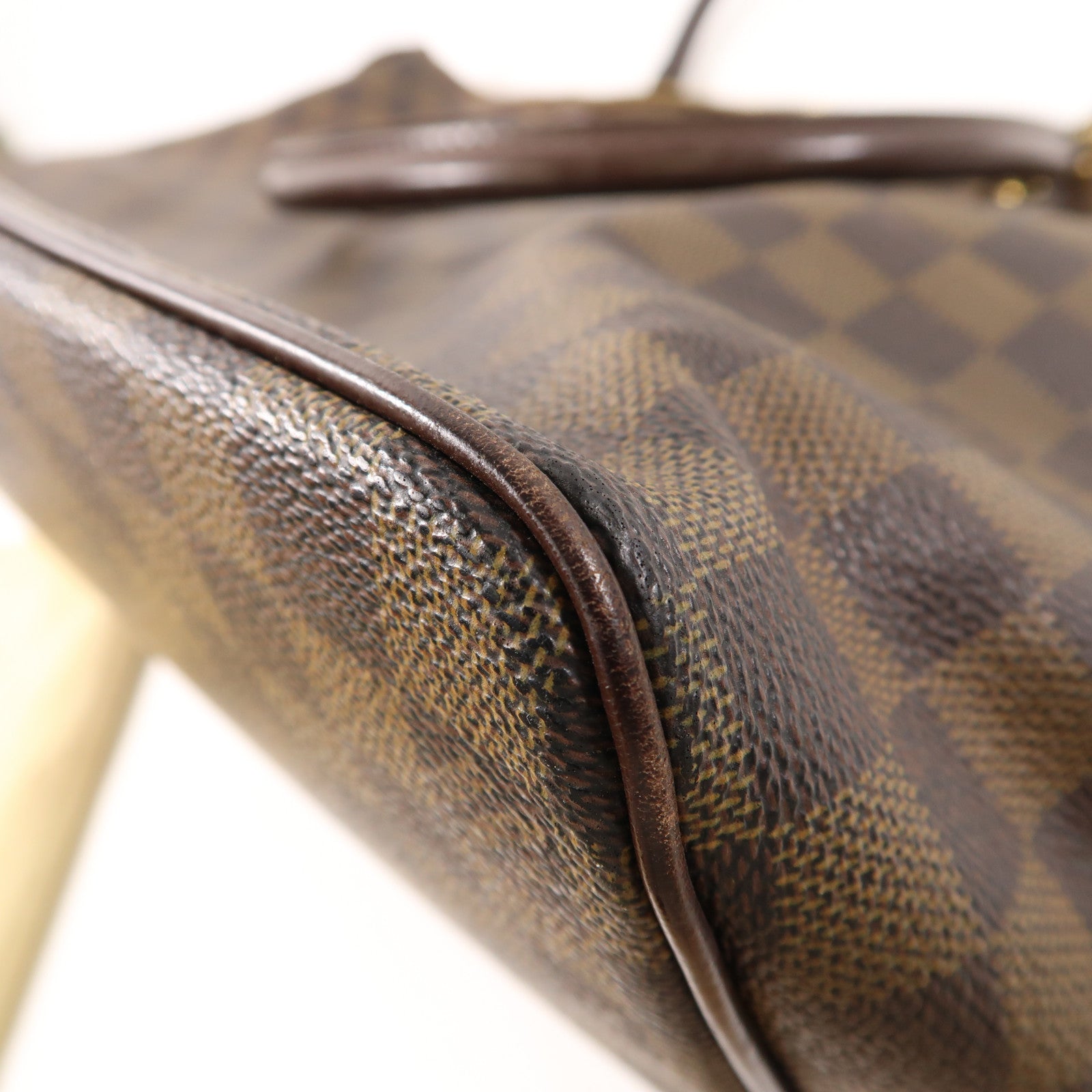 LOUIS VUITTON Damier Saleya GM金扣肩背袋棕色