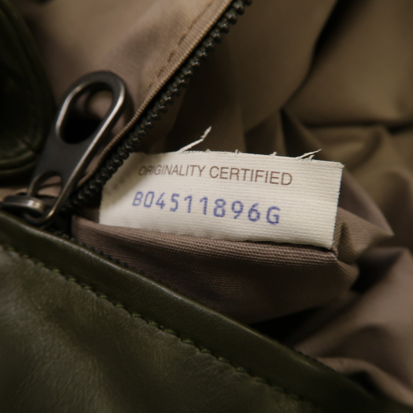 BOTTEGA VENETA 【激減優惠】牛皮皮革Shouder Bag銀扣手挽袋綠色