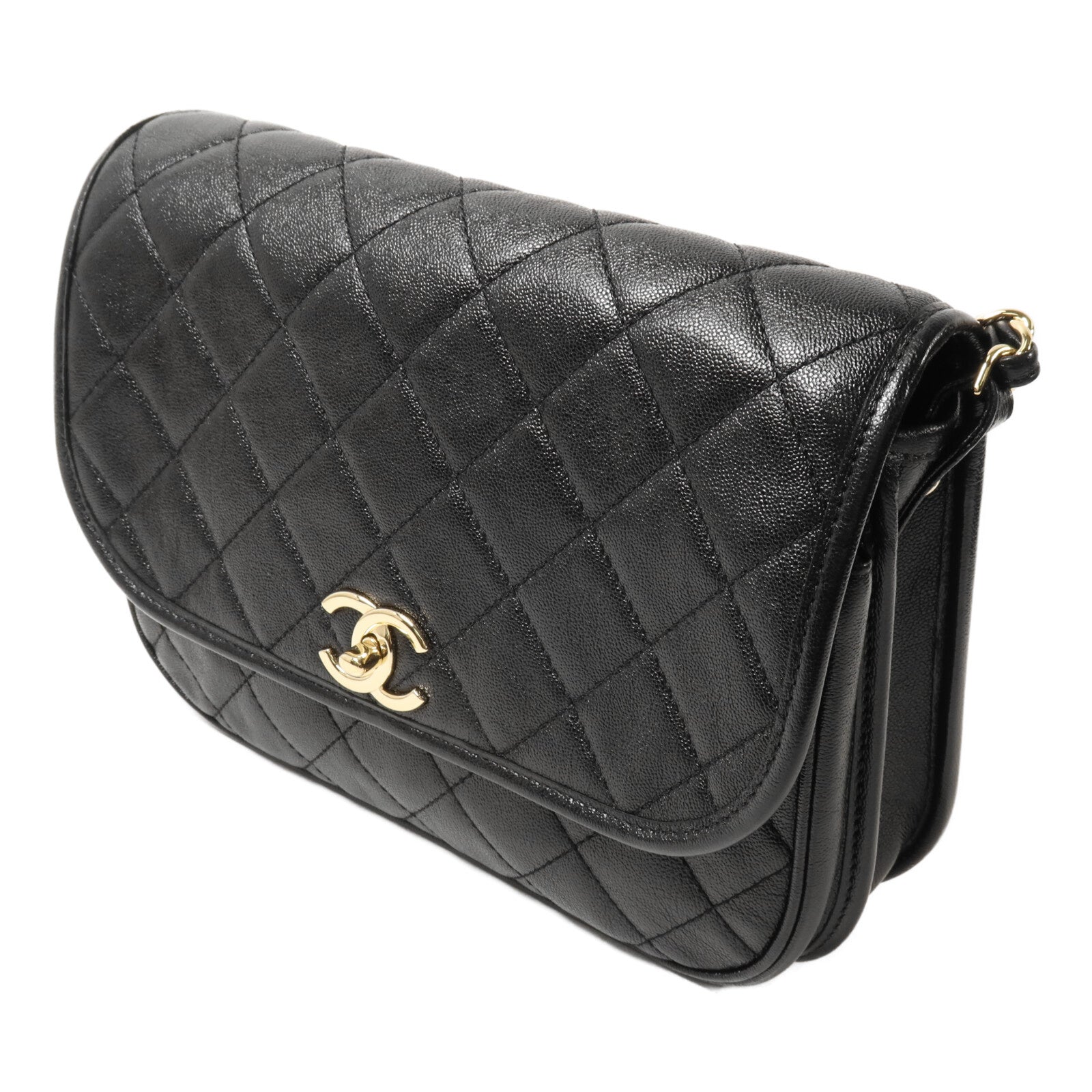 CHANEL 牛皮皮革Chain Shoulder鏈帶肩背袋