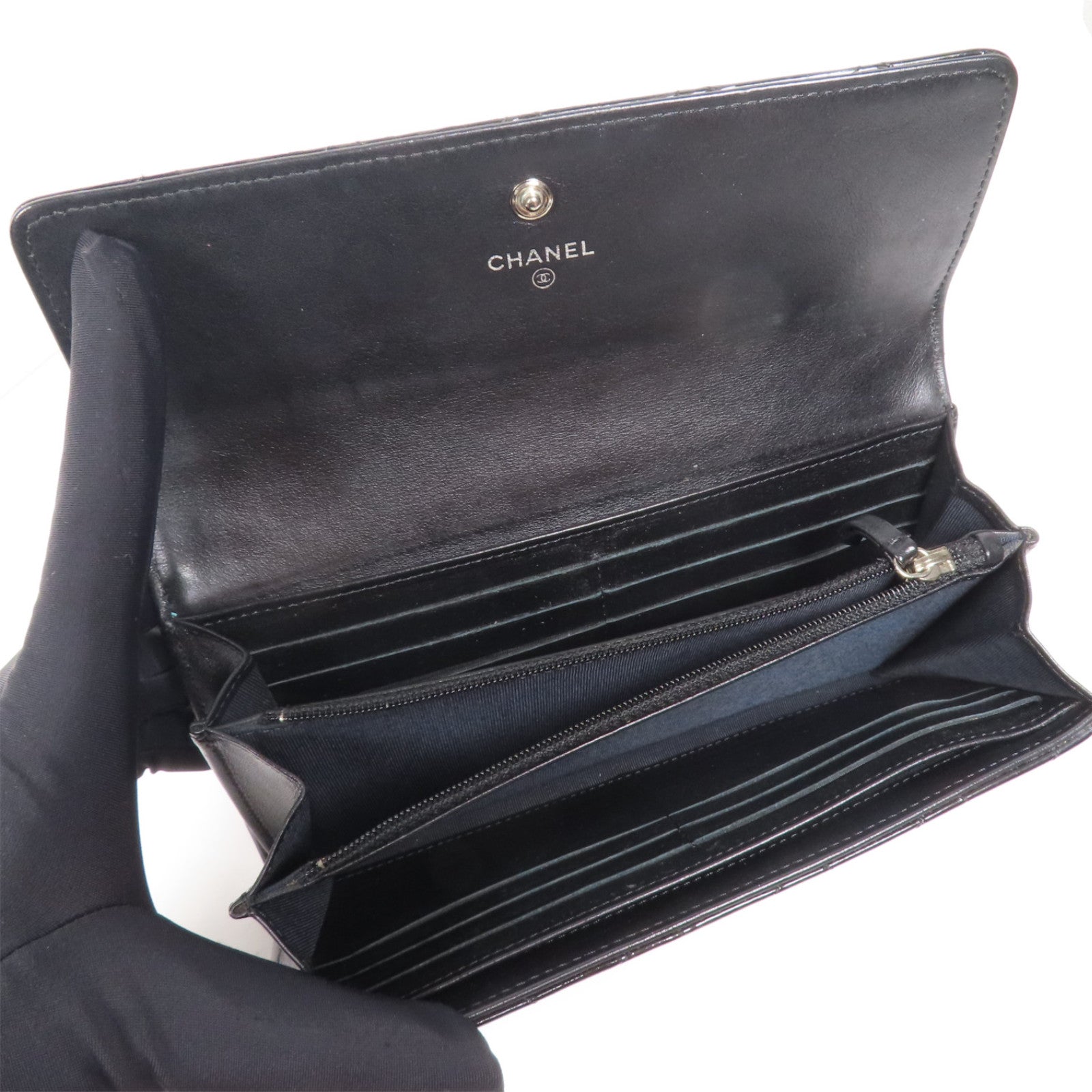 CHANEL 漆皮皮革Long Wallet長錢包
