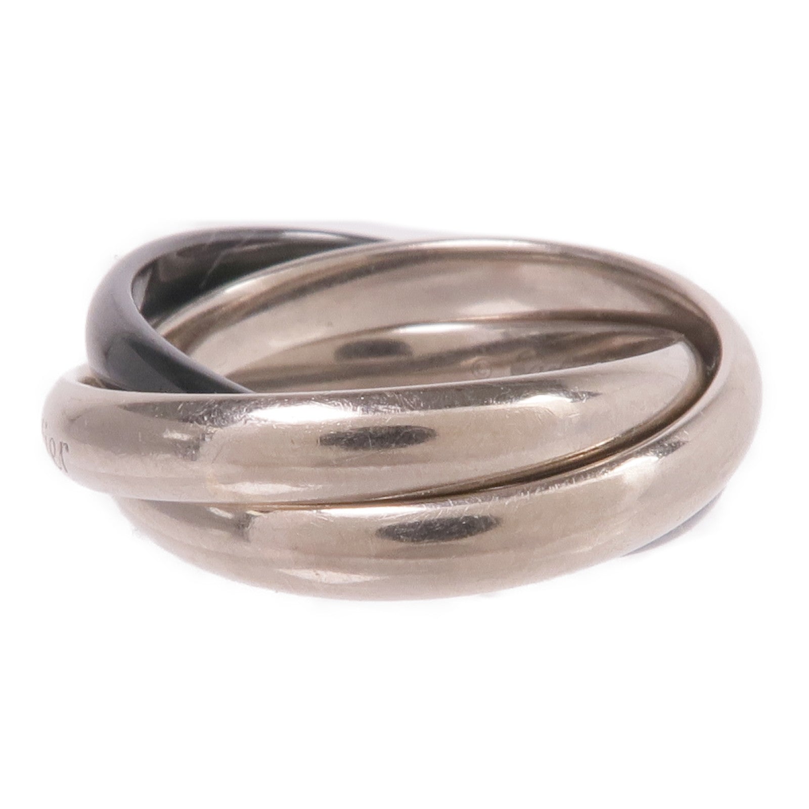 CARTIER 18K白金Trinity Ring戒指Cartier#53/US#6.5