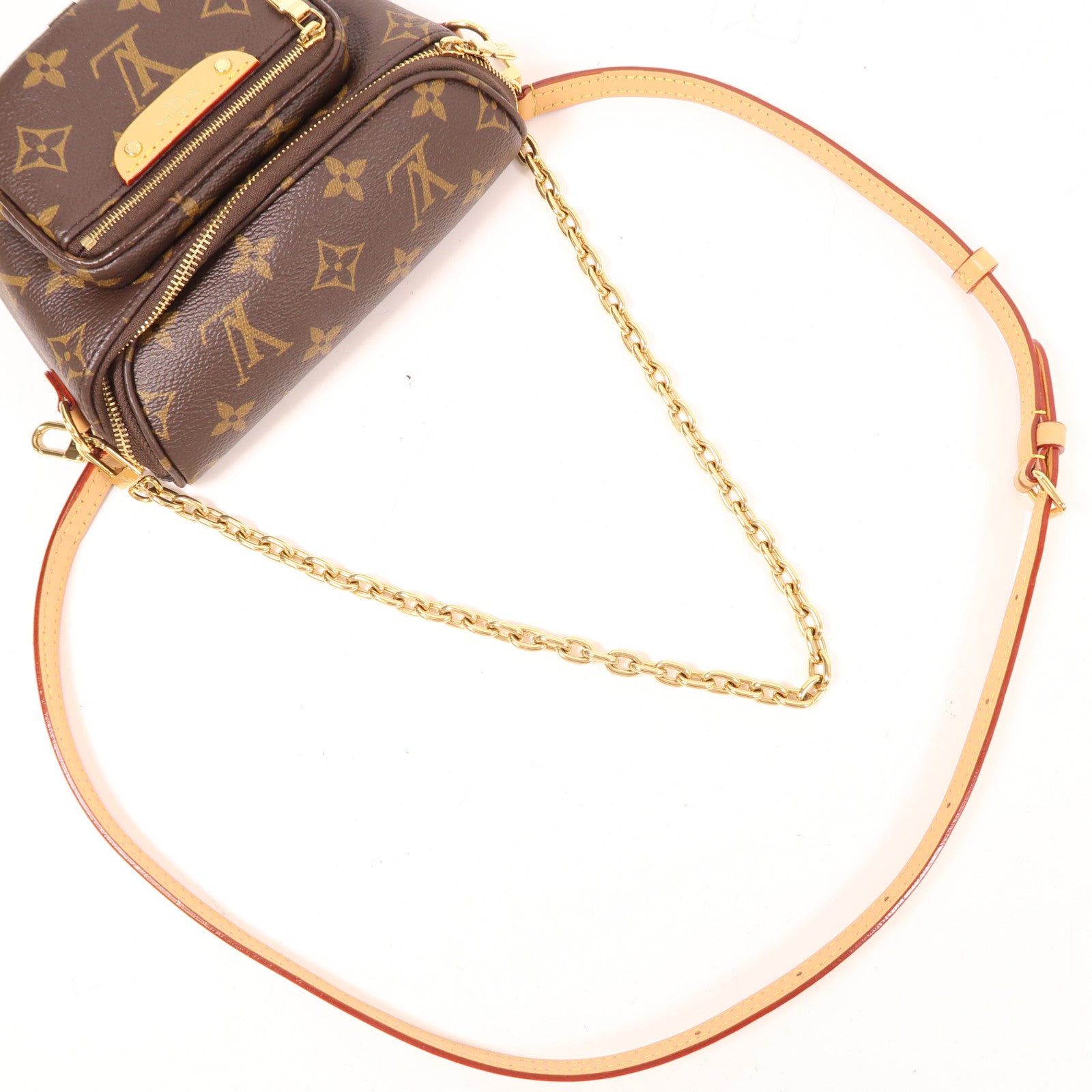 LOUIS VUITTON 【激減優惠】Monogram Mini Bumbag金扣手挽肩背兩用袋棕色