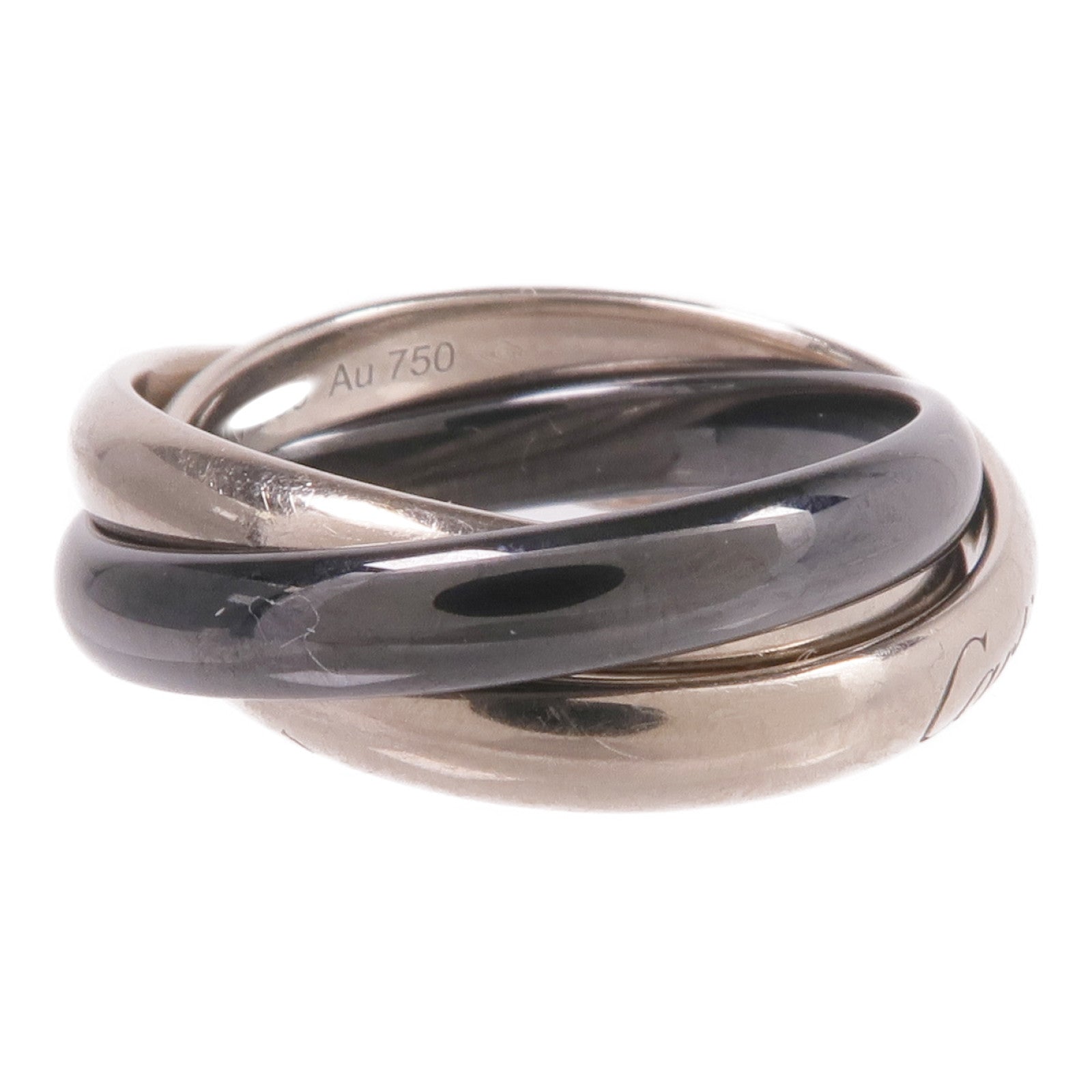 CARTIER 18K白金Trinity Ring戒指Cartier#53/US#6.5