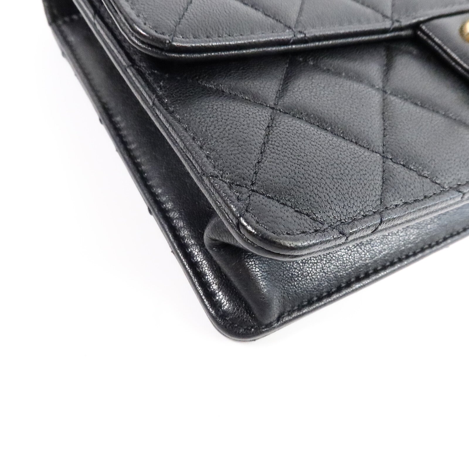 CHANEL 牛皮皮革Pearl Flap Bag鏈帶肩背袋