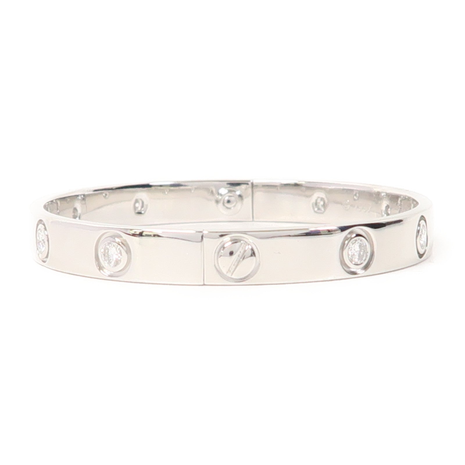 CARTIER 【激減優惠】18K白金Love Bracelet 10 Diamonds手鐲Cartier#16