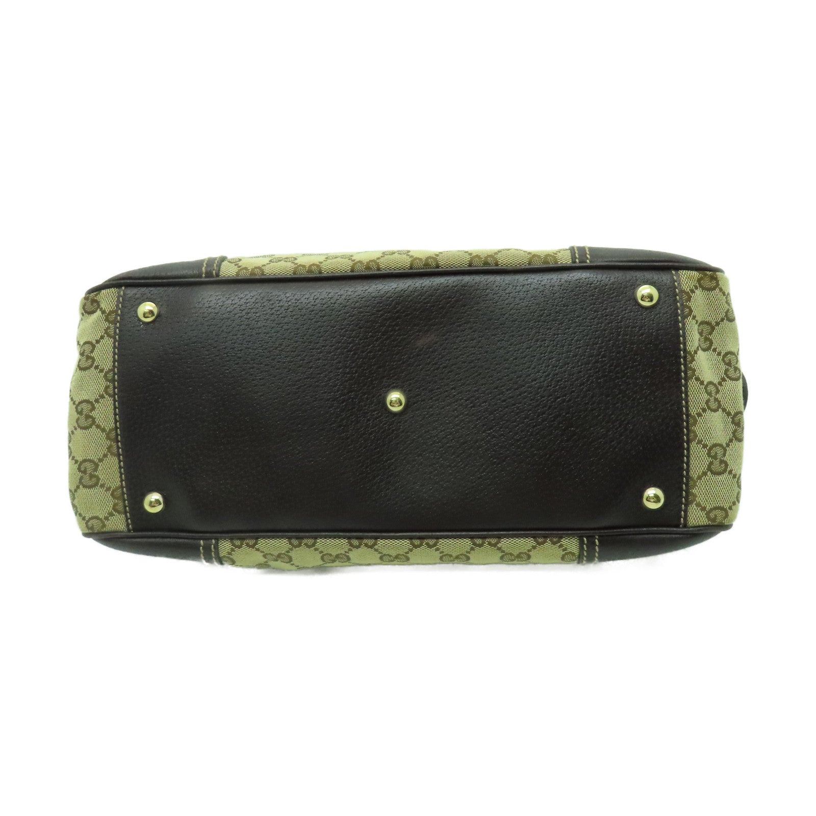 GUCCI 【激減優惠】帆布Shoulder Bag金扣肩背袋啡色