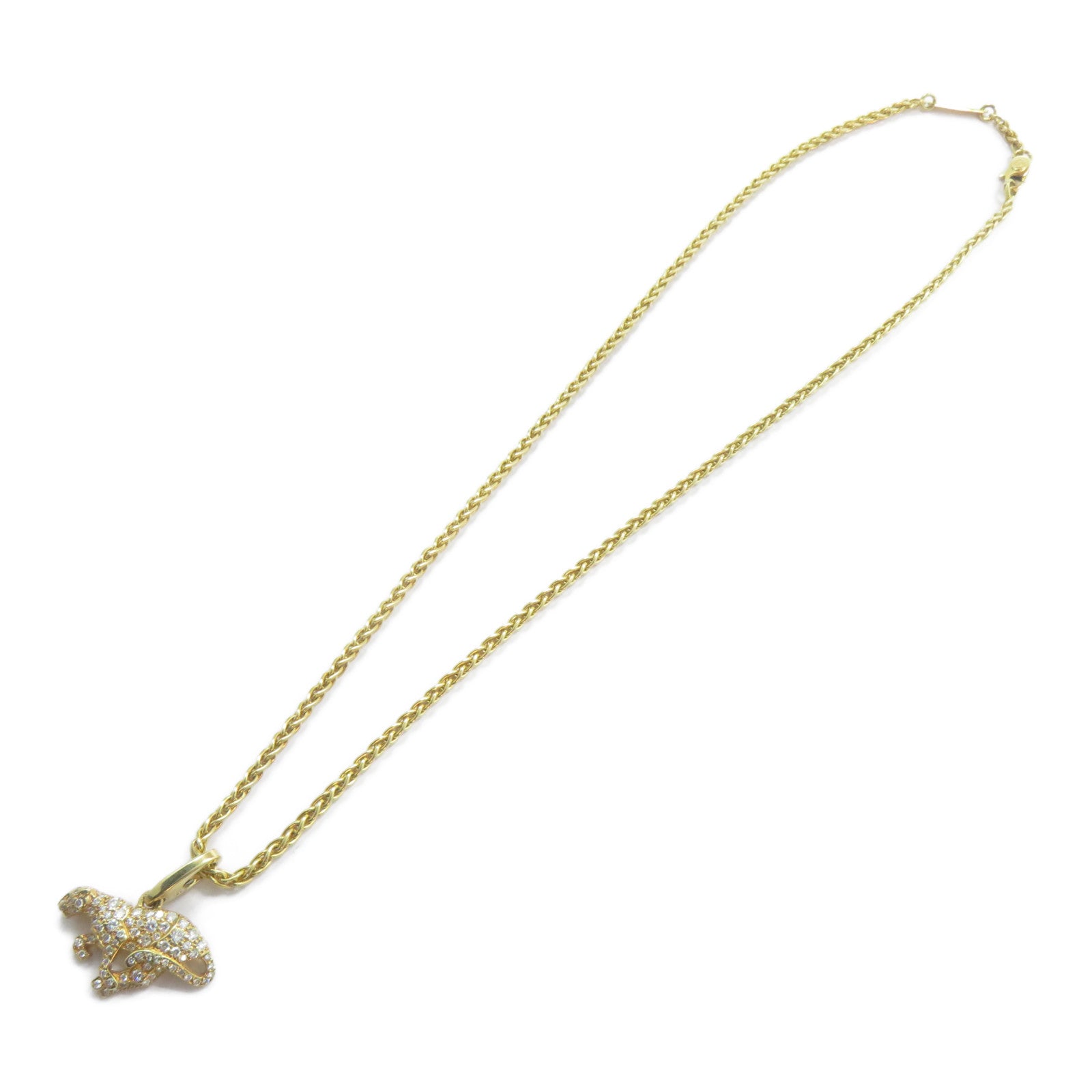 CARTIER 【激減優惠】18K黃金Panthere Diamond Charm Necklace項鍊