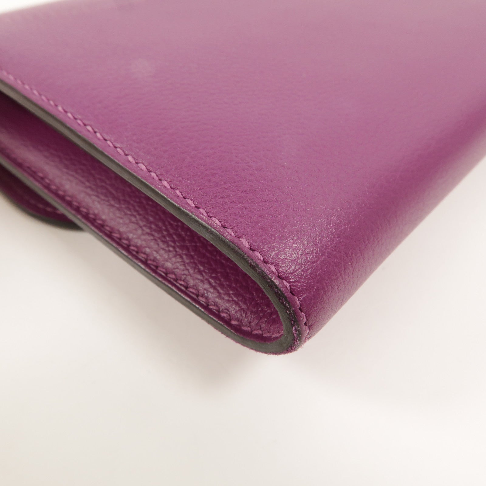 HERMES Evercolor皮革Constance Long Wallet長錢包Anemone