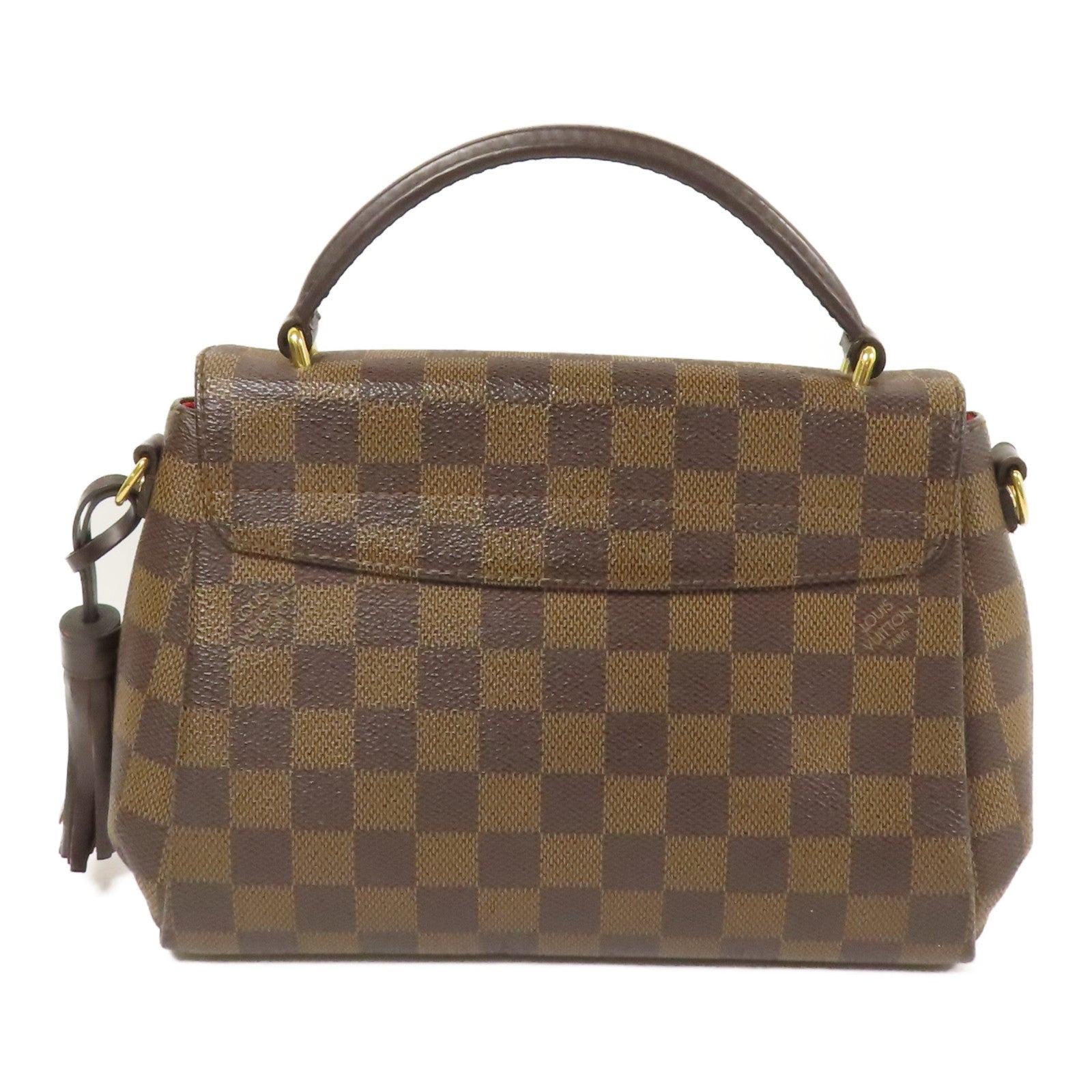 LOUIS VUITTON Damier Croisette金扣手挽肩背兩用袋