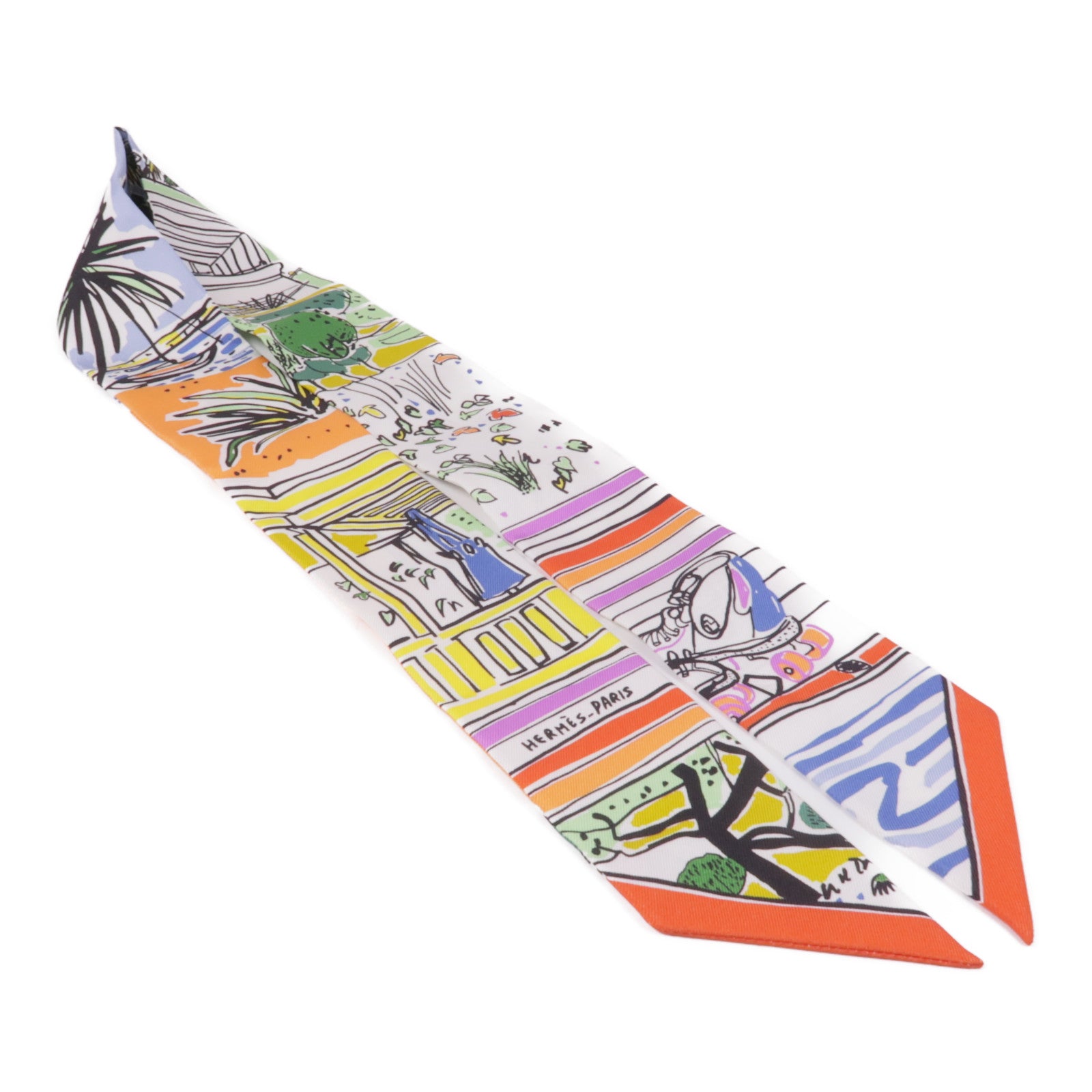 HERMES Twilly Scarf Silk Multicolor