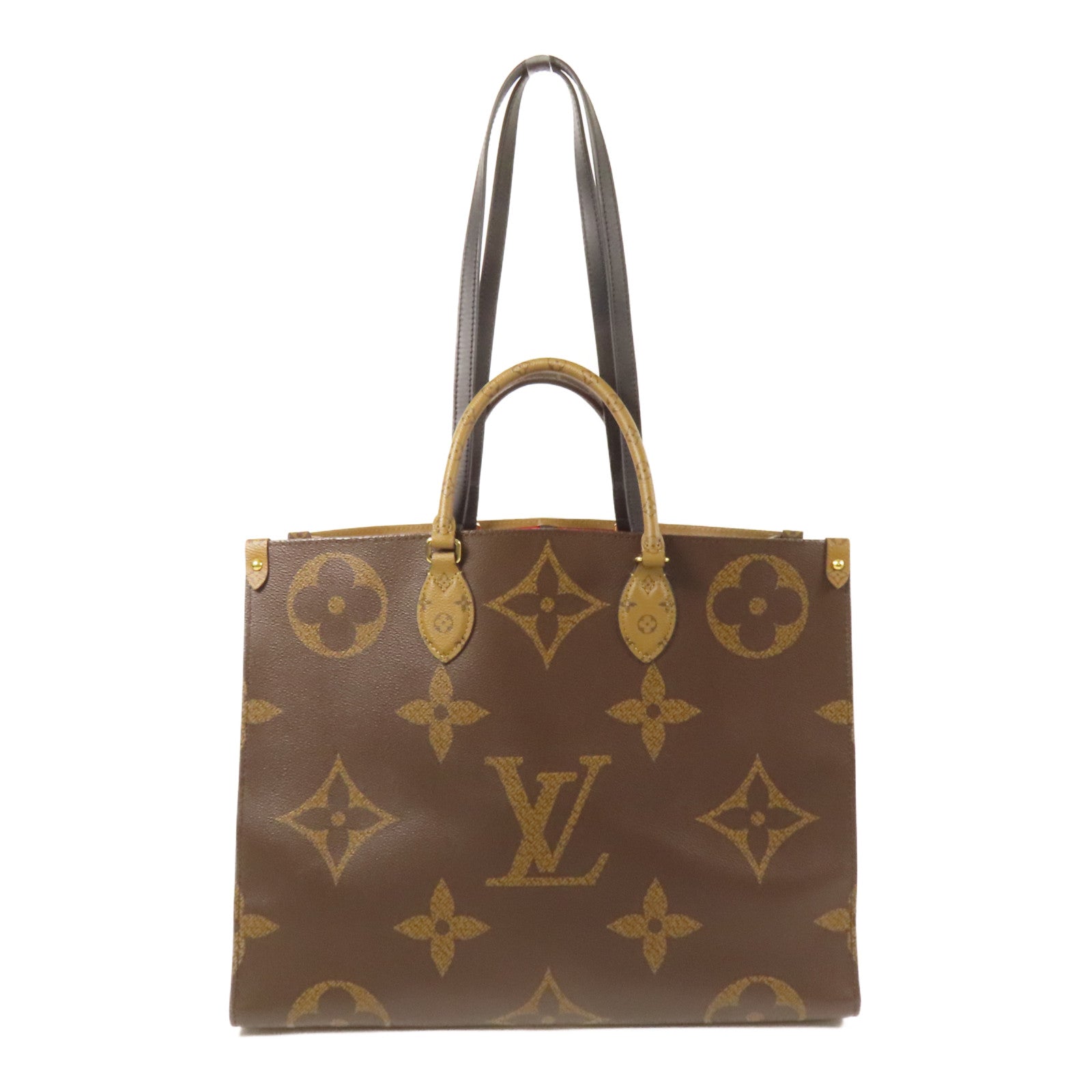 LOUIS VUITTON Monogram Giant OnTheGo GM金扣手挽肩背兩用袋