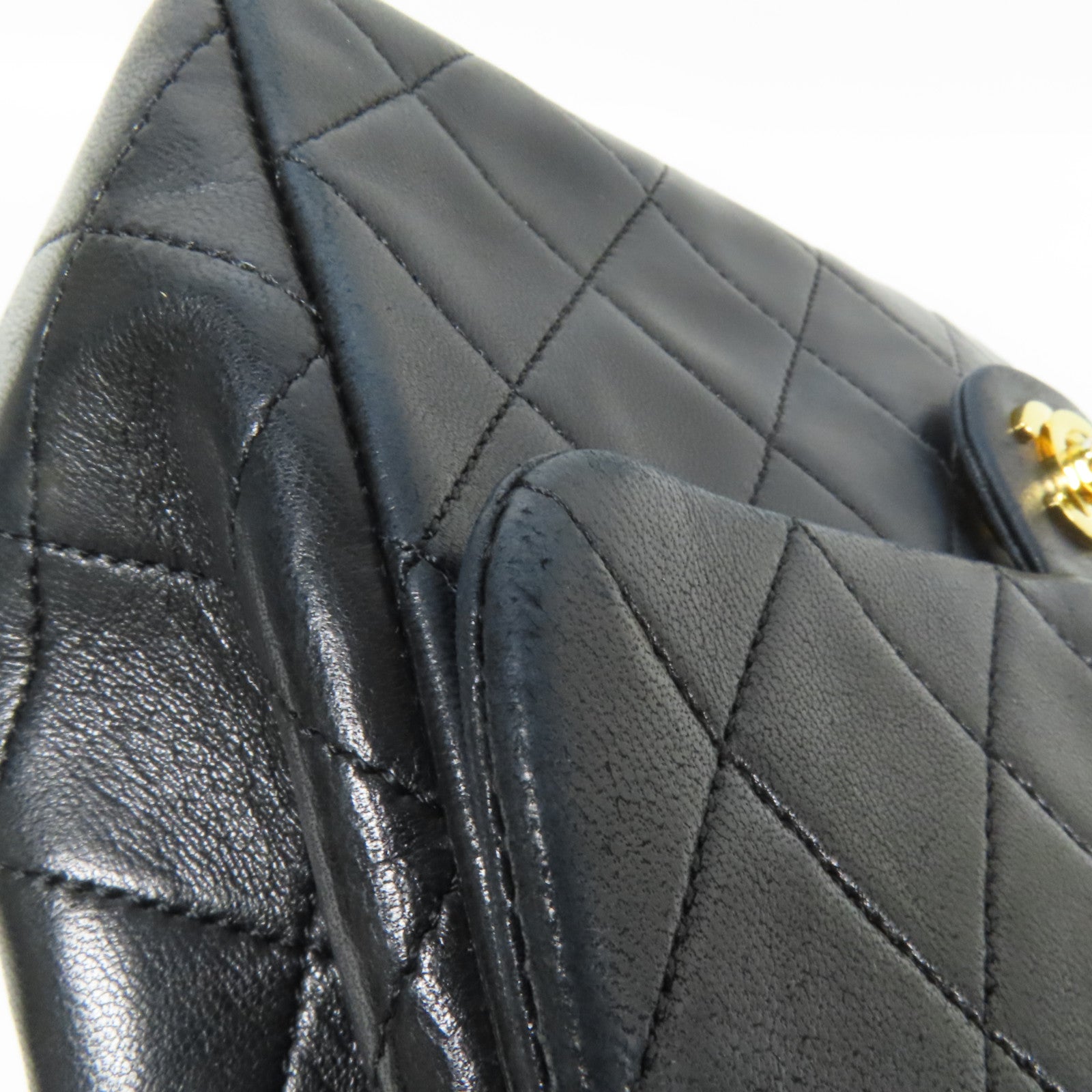 CHANEL 羊皮皮革Mini Classic 20金扣鏈帶肩背袋