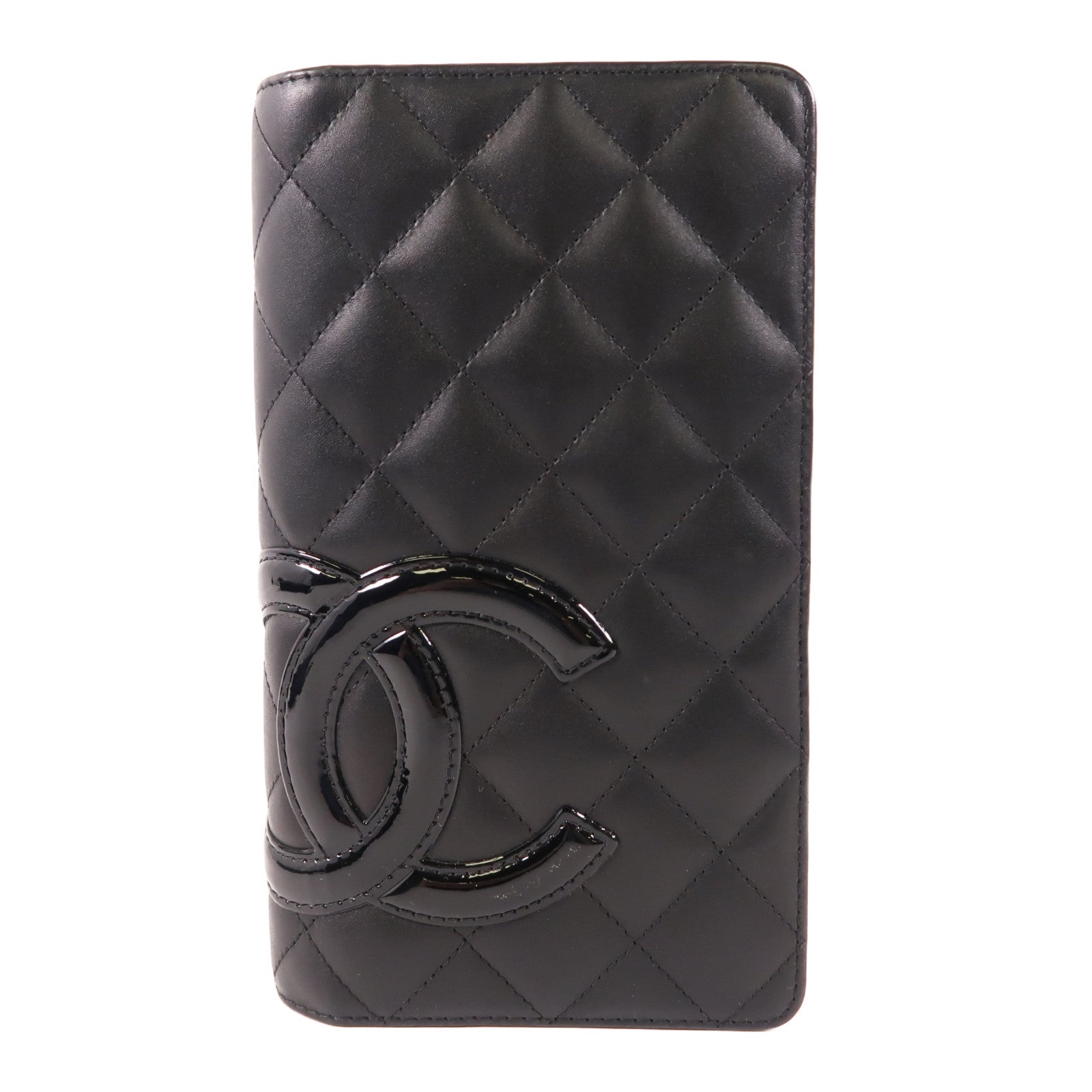 CHANEL 牛皮皮革Cambon Long Bifold Wallet銀扣長錢包