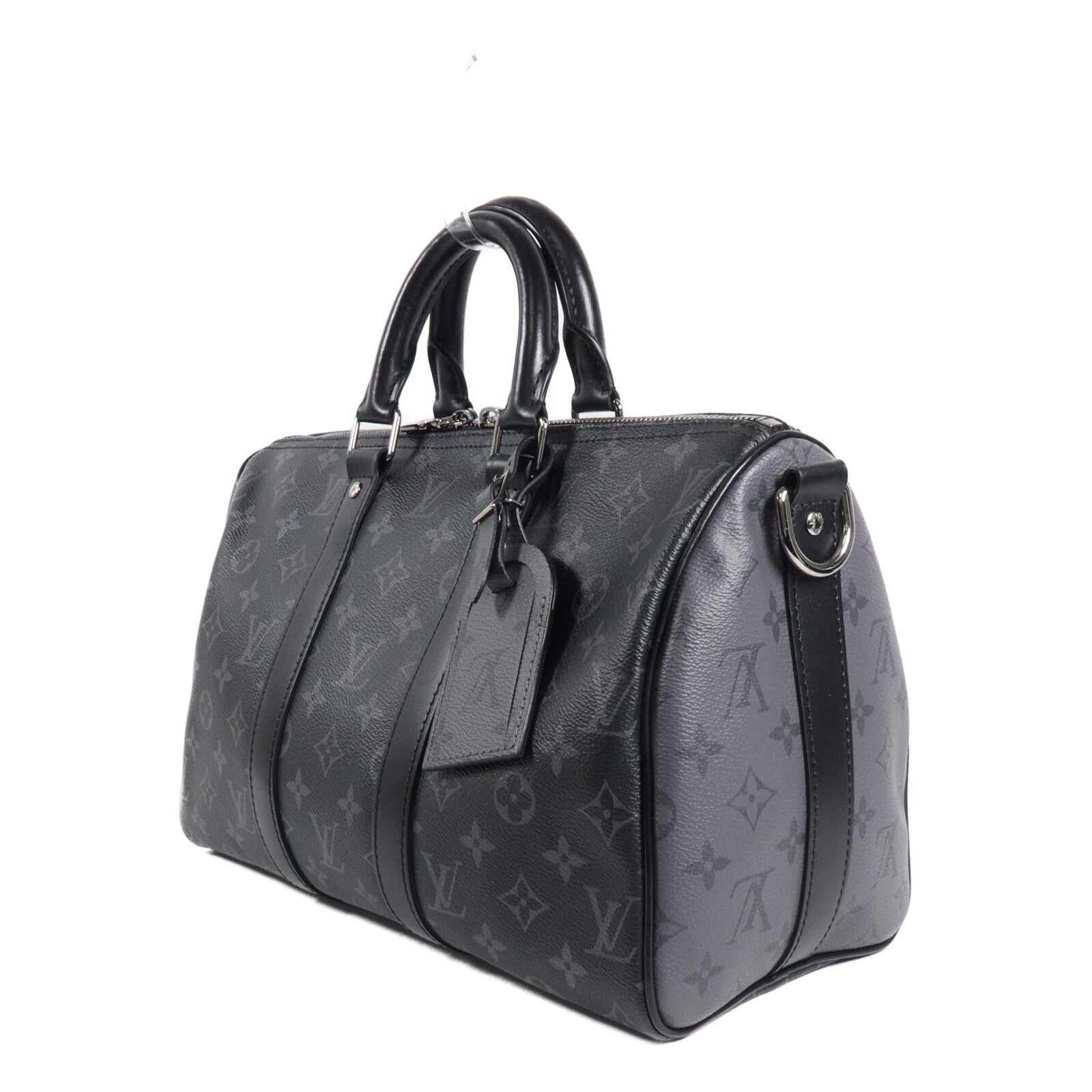 LOUIS VUITTON Monogram Eclipse Keepall Bandouliere 35手挽肩背兩用袋