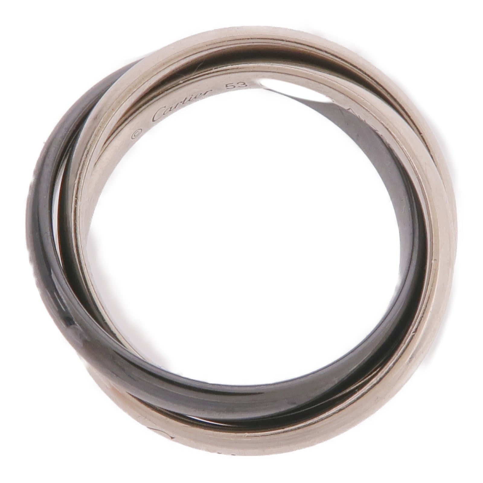 CARTIER 18K白金Trinity Ring戒指Cartier#53/US#6.5