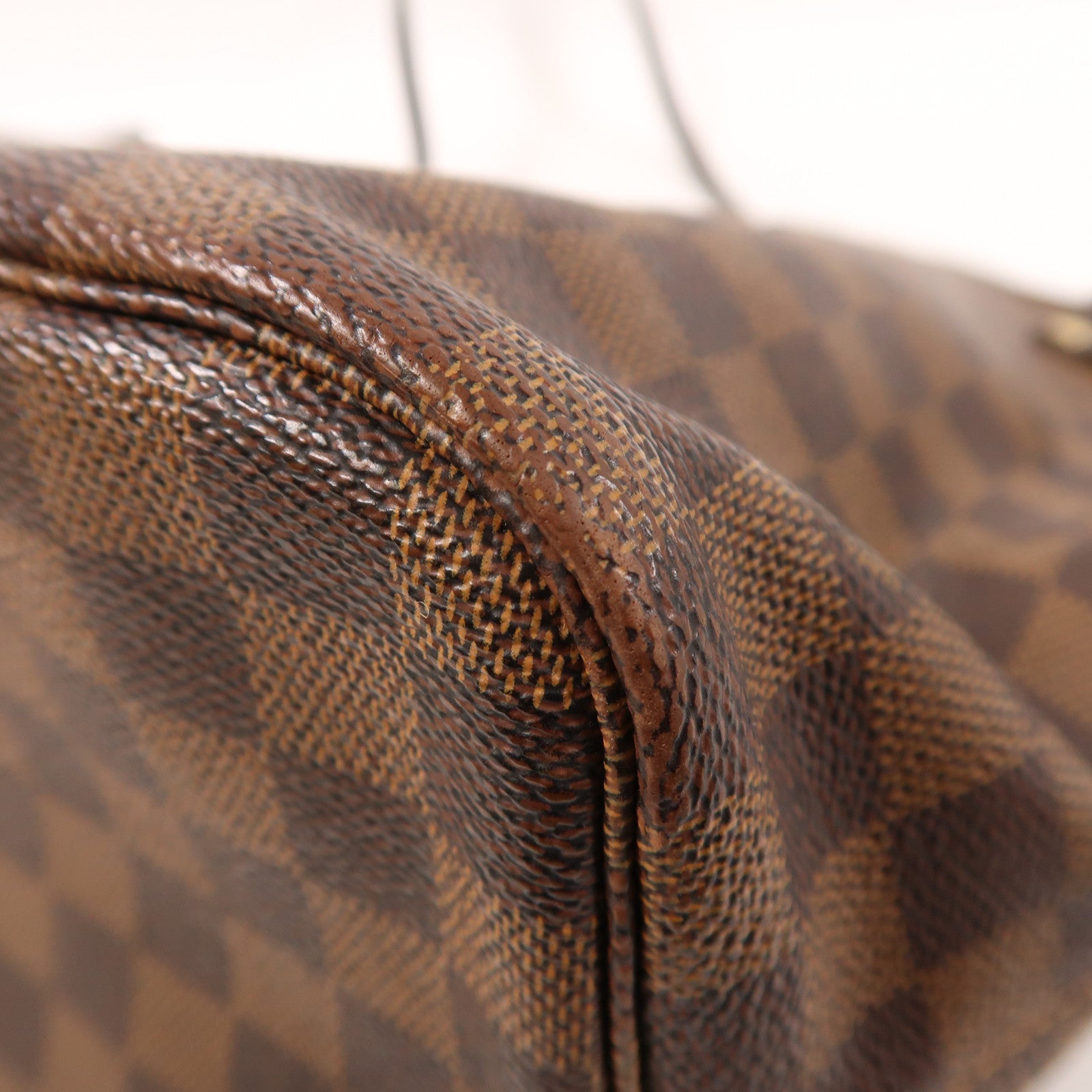 LOUIS VUITTON Damier Neverfull MM金扣手挽袋/肩背袋