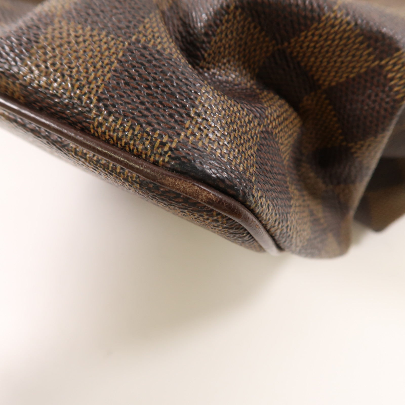 LOUIS VUITTON Damier Saleya GM金扣肩背袋棕色