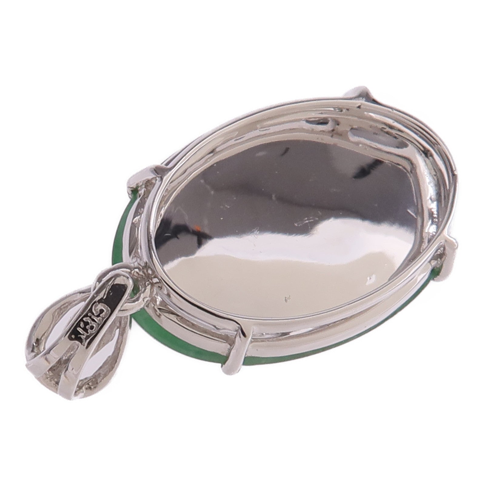 JEWELRY 18K白金Jade Pendant Top翡翠吊墜
