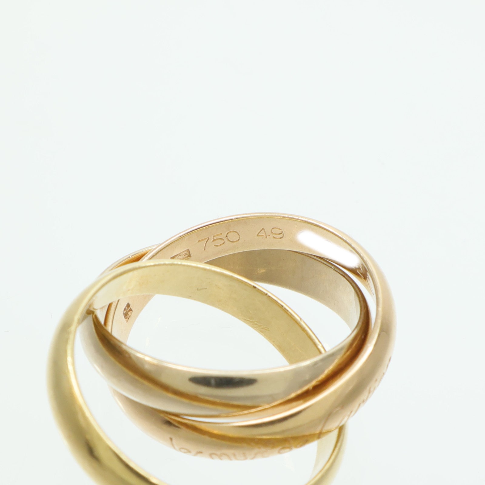 CARTIER 18K白金/玫瑰金/黃金Trinity戒指