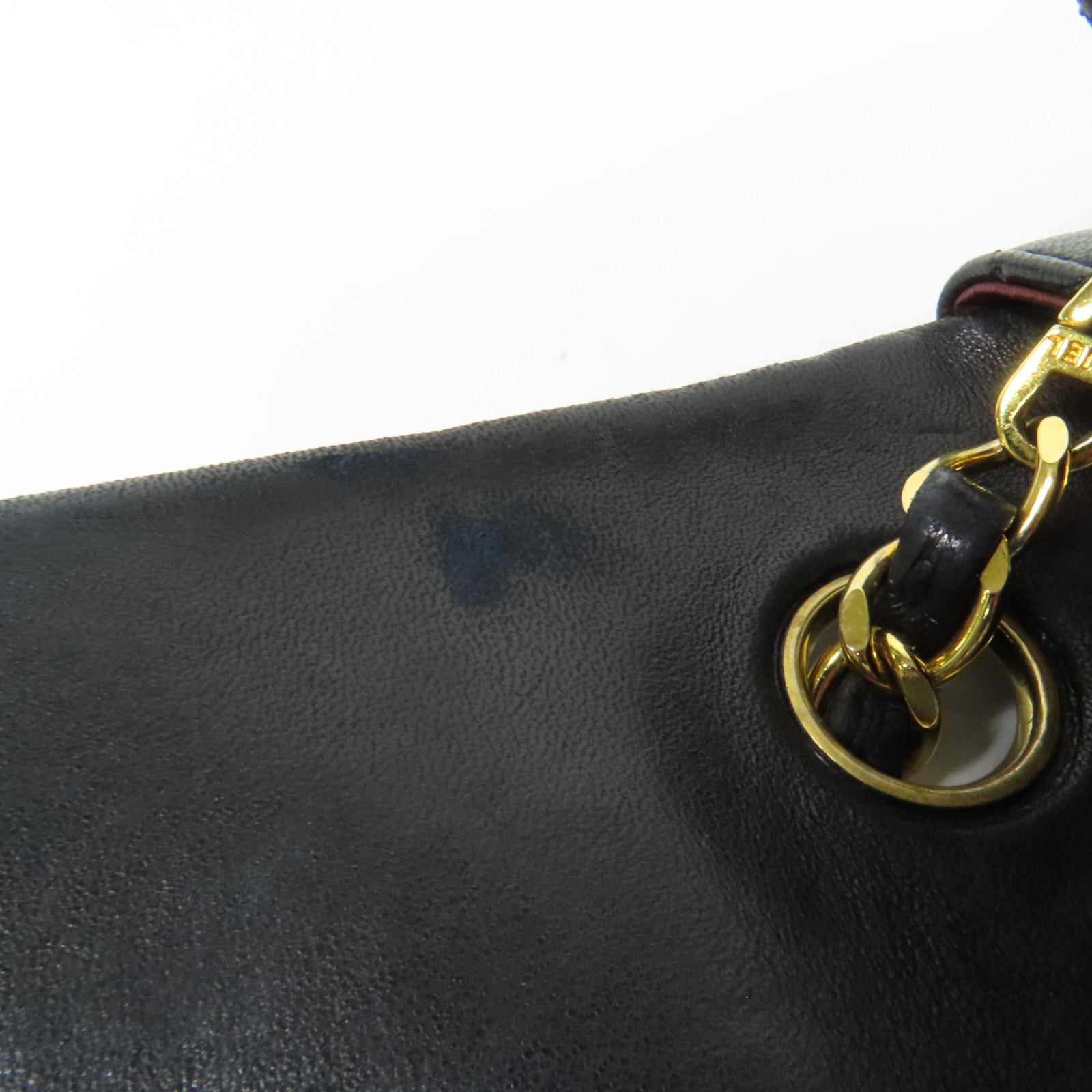 CHANEL 羊皮皮革Mini Classic 20金扣鏈帶肩背袋