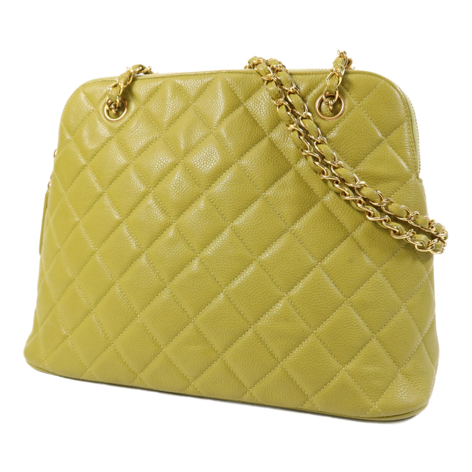 CHANEL 牛皮皮革Shoulder Bag金扣鏈帶肩背袋