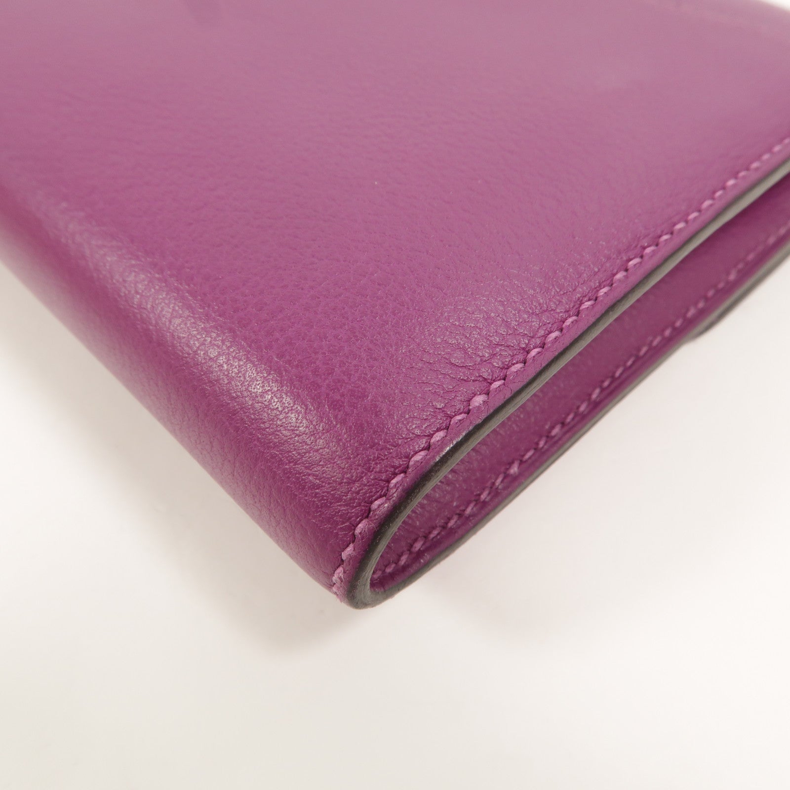 HERMES Evercolor皮革Constance Long Wallet長錢包Anemone