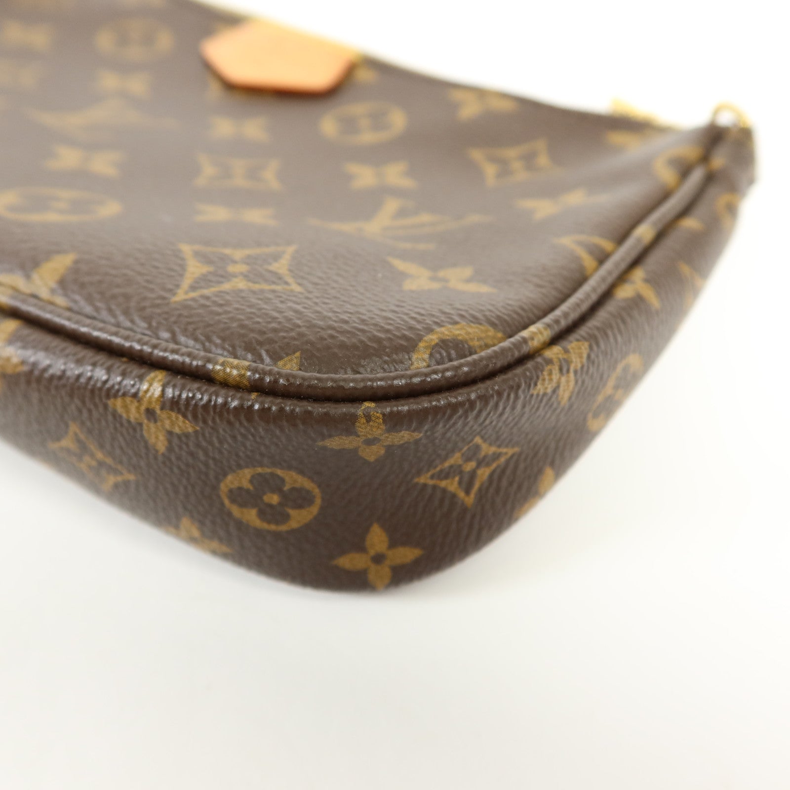 LOUIS VUITTON Monogram Multi Pochette Accessoires金扣手挽肩背兩用袋棕色