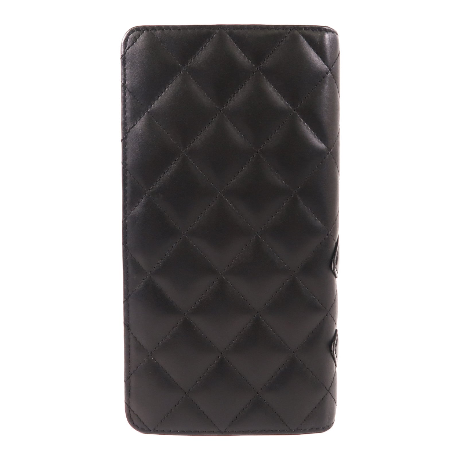 CHANEL 牛皮皮革Cambon Long Bifold Wallet銀扣長錢包