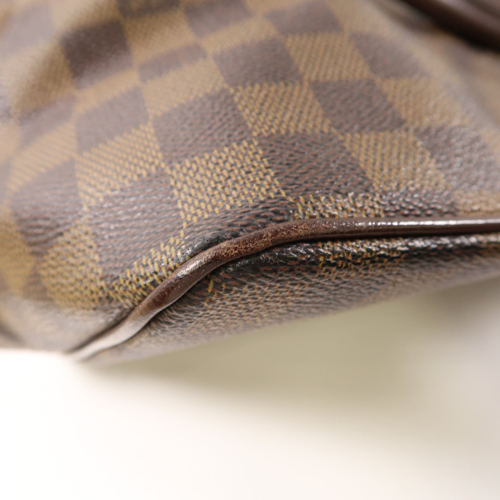 LOUIS VUITTON Damier Saleya GM金扣肩背袋棕色