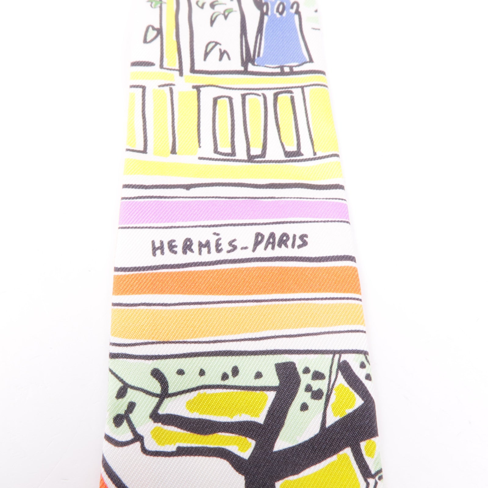 HERMES 絲質Twilly絲巾Multicolor