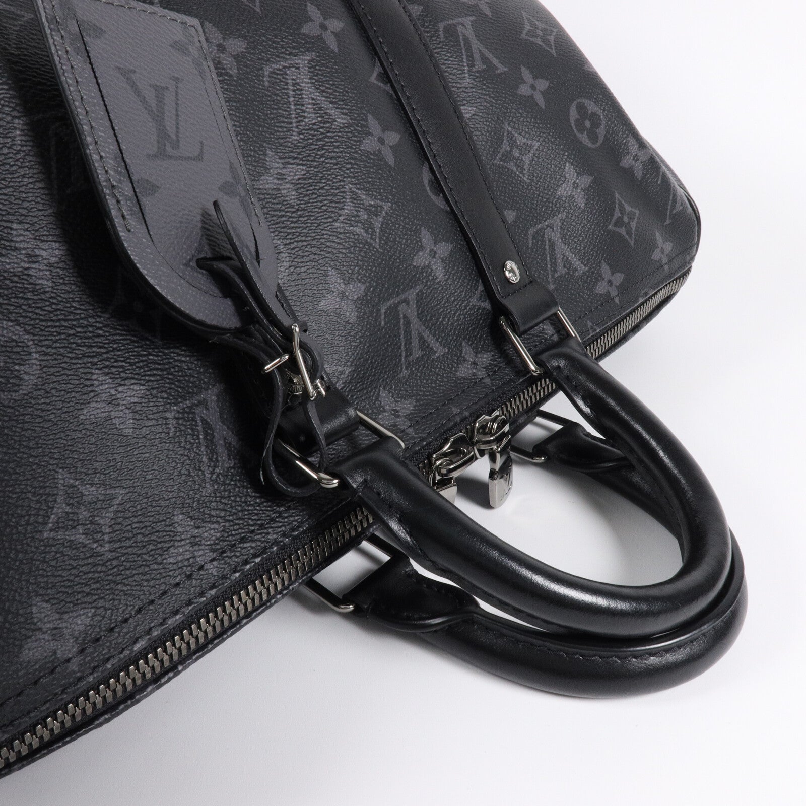 LOUIS VUITTON Monogram Eclipse Keepall Bandouliere 35手挽肩背兩用袋