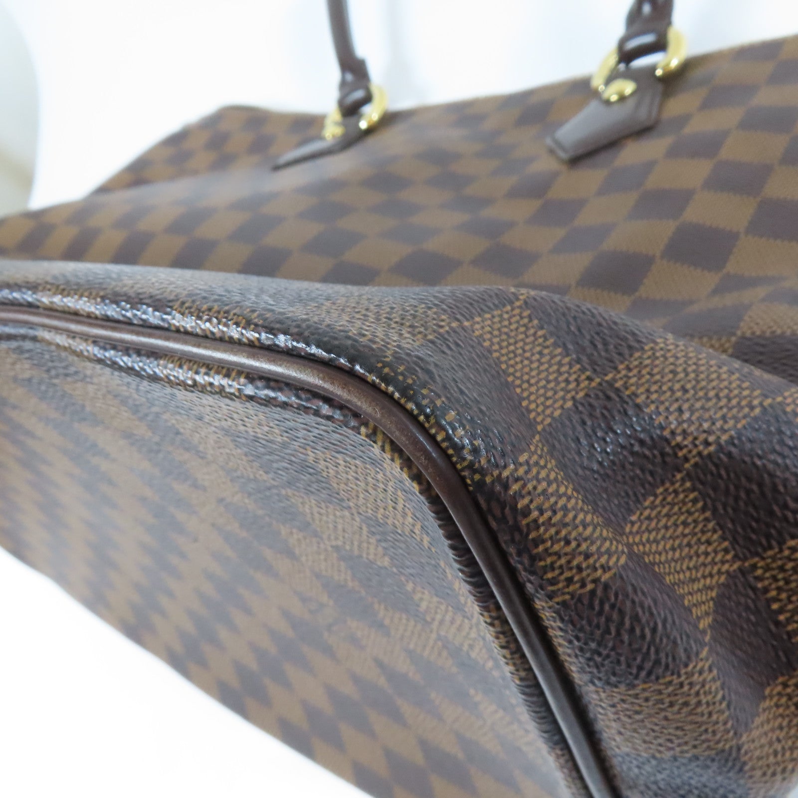 LOUIS VUITTON Damier Saleya MM Tote Bag金扣手挽袋啡色