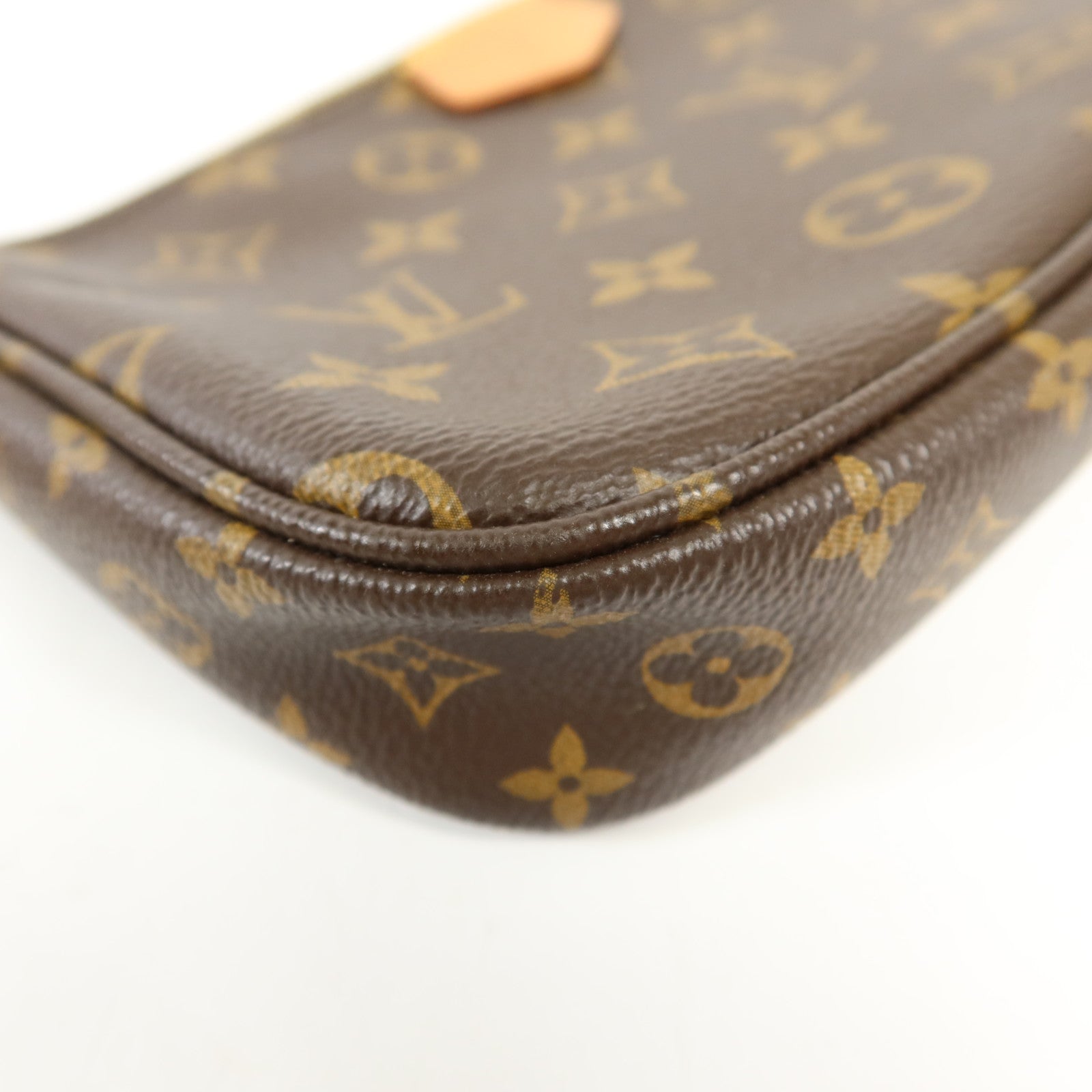 LOUIS VUITTON Monogram Multi Pochette Accessoires金扣手挽肩背兩用袋棕色