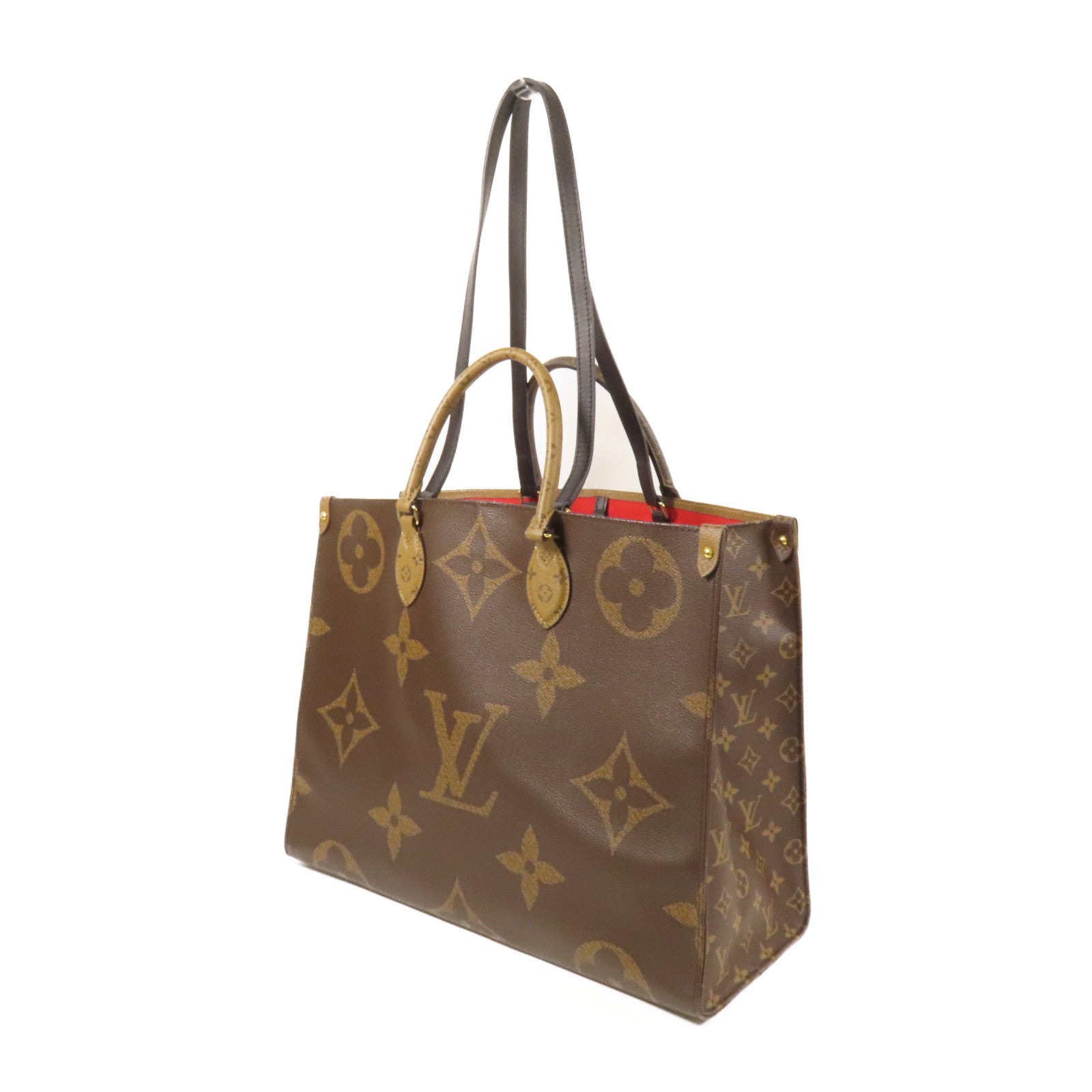 LOUIS VUITTON Monogram Giant OnTheGo GM金扣手挽肩背兩用袋