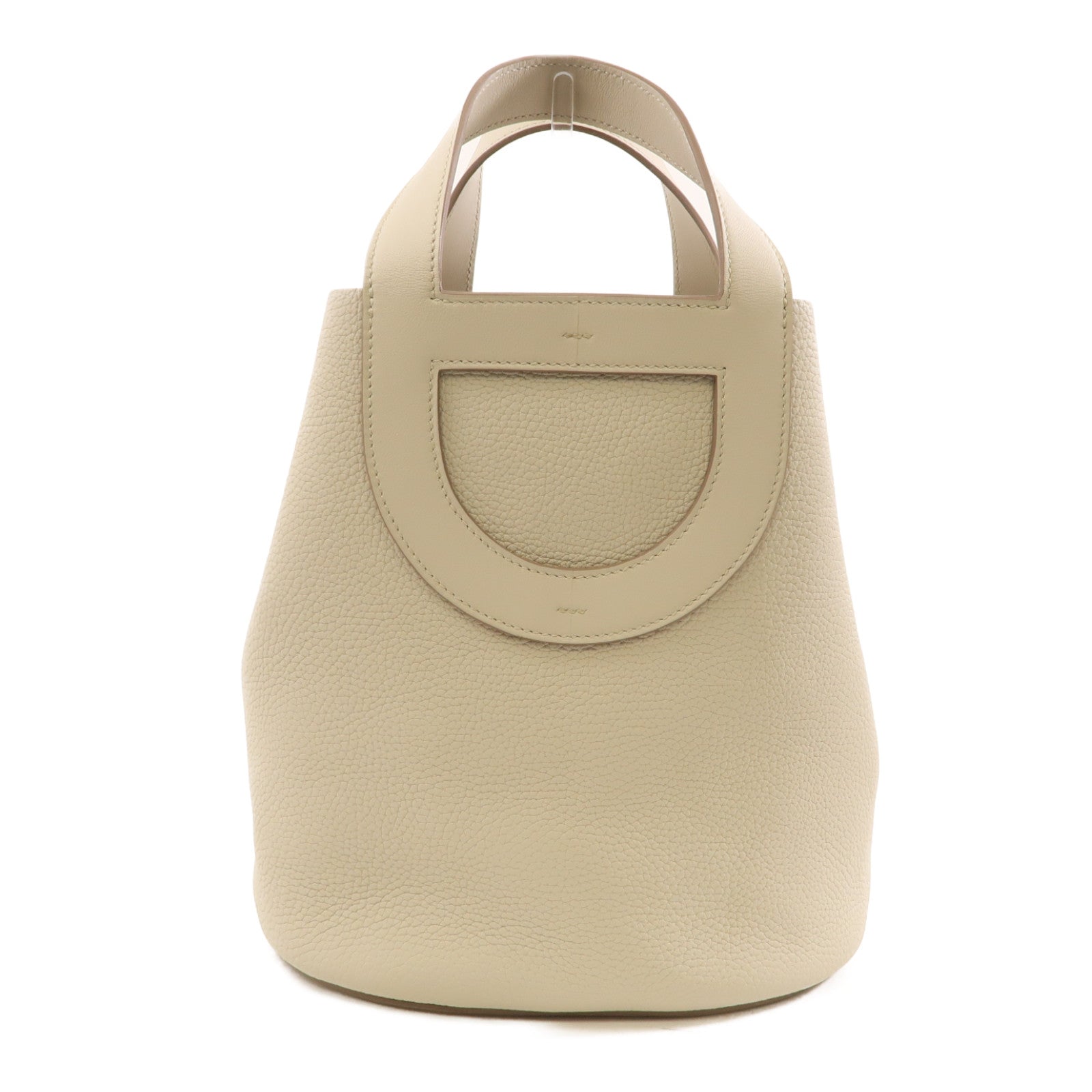 HERMES Clemence皮革In The Loop 23金扣手挽袋Benton/白色