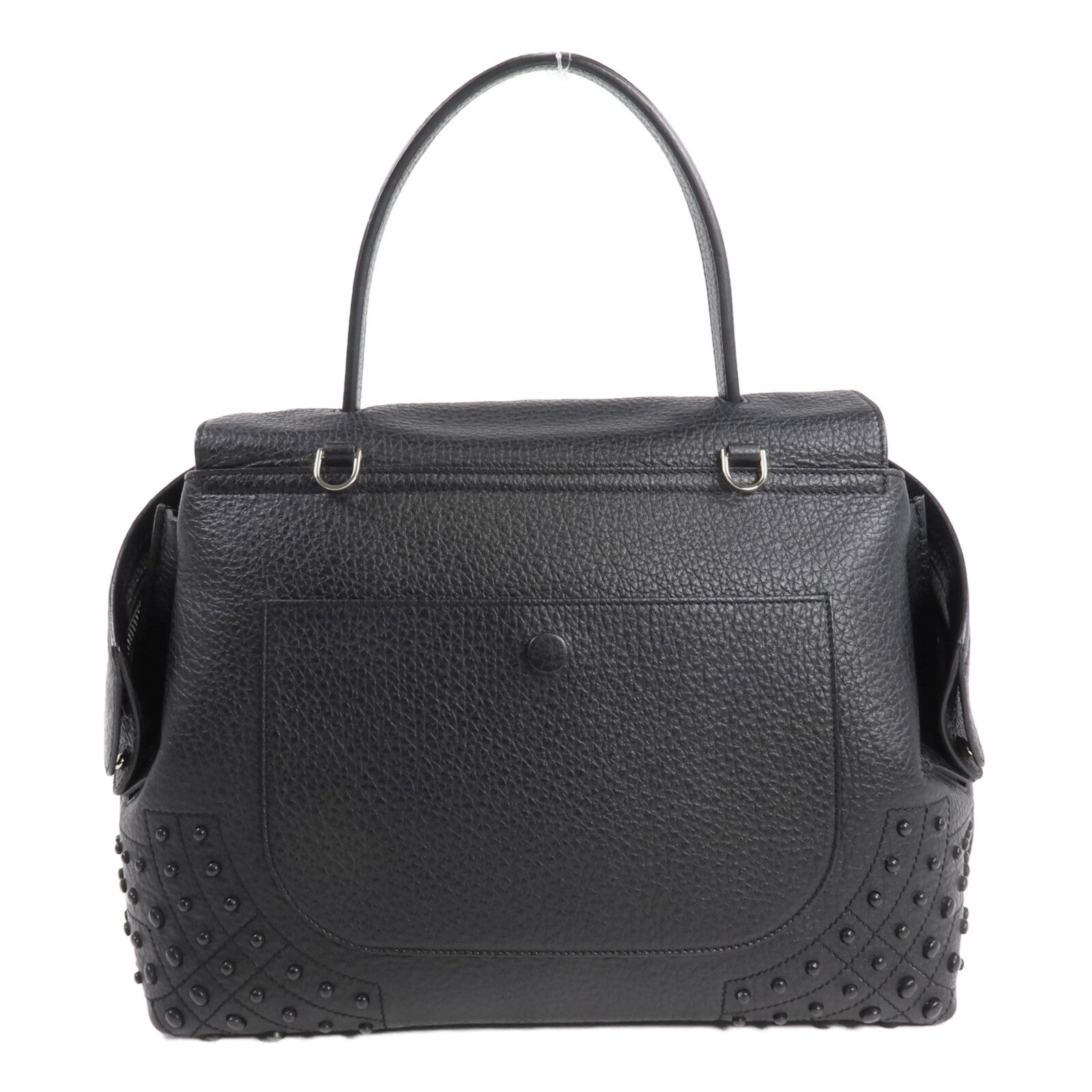TOD'S 牛皮皮革Wave Bag銀扣手挽肩背兩用袋