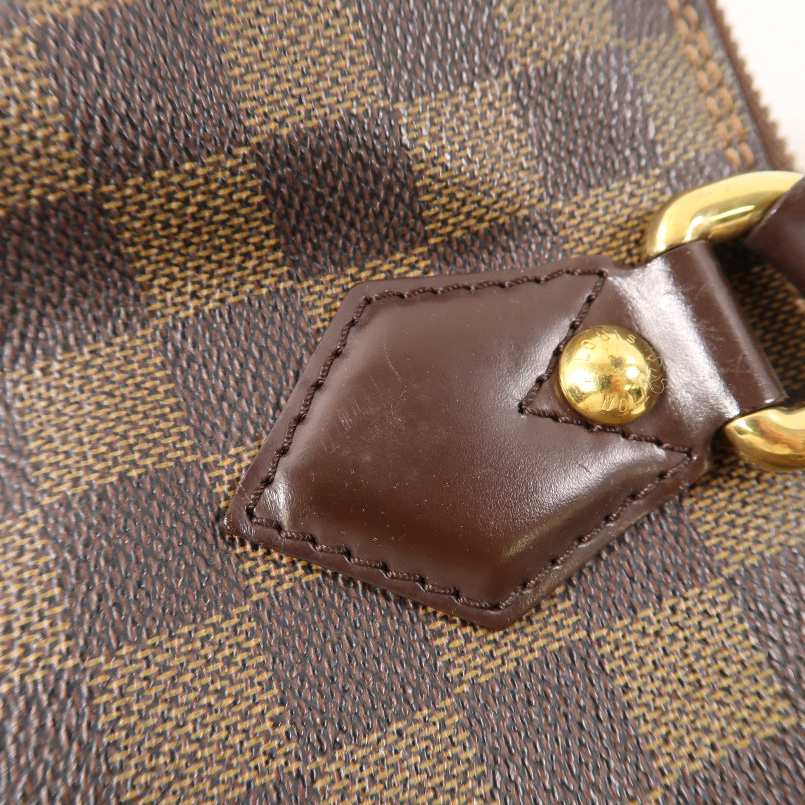 LOUIS VUITTON 【激減優惠】Damier Saleya GM金扣肩背袋棕色