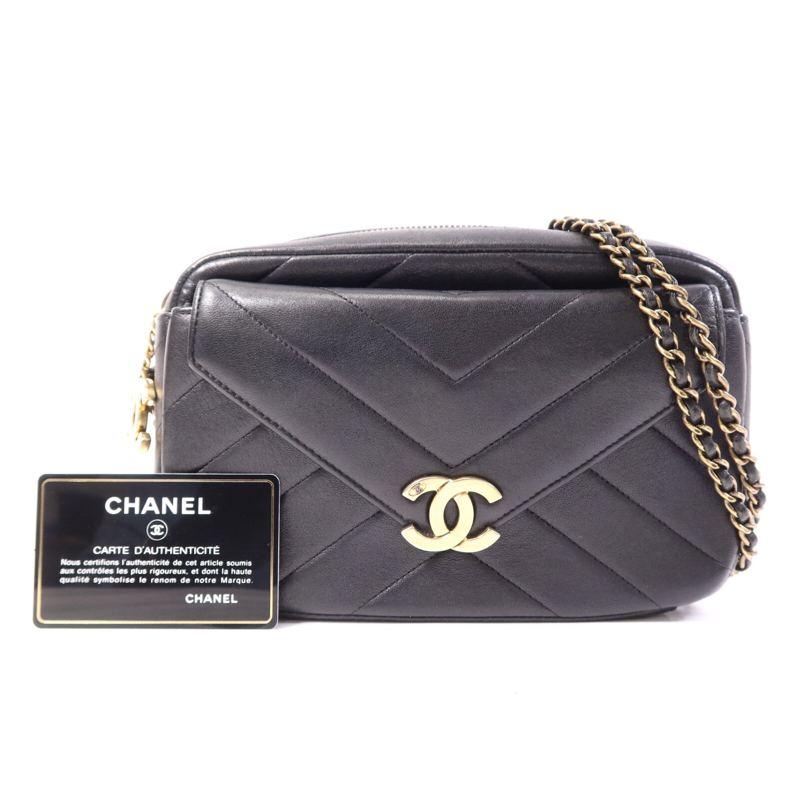 CHANEL 【激減優惠】牛皮皮革Chain Shoulder Bag金扣鏈帶肩背袋