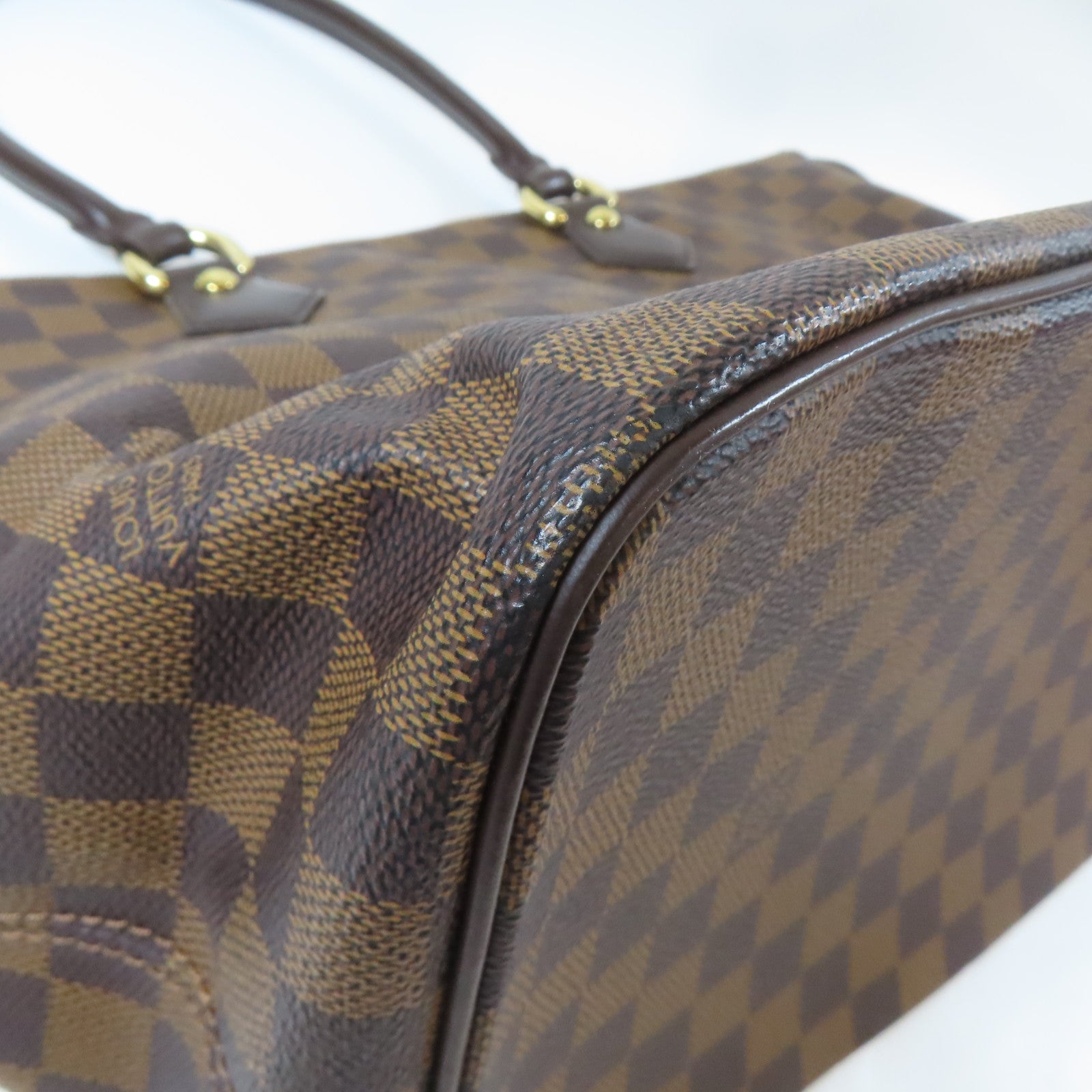 LOUIS VUITTON Damier Saleya MM Tote Bag金扣手挽袋啡色