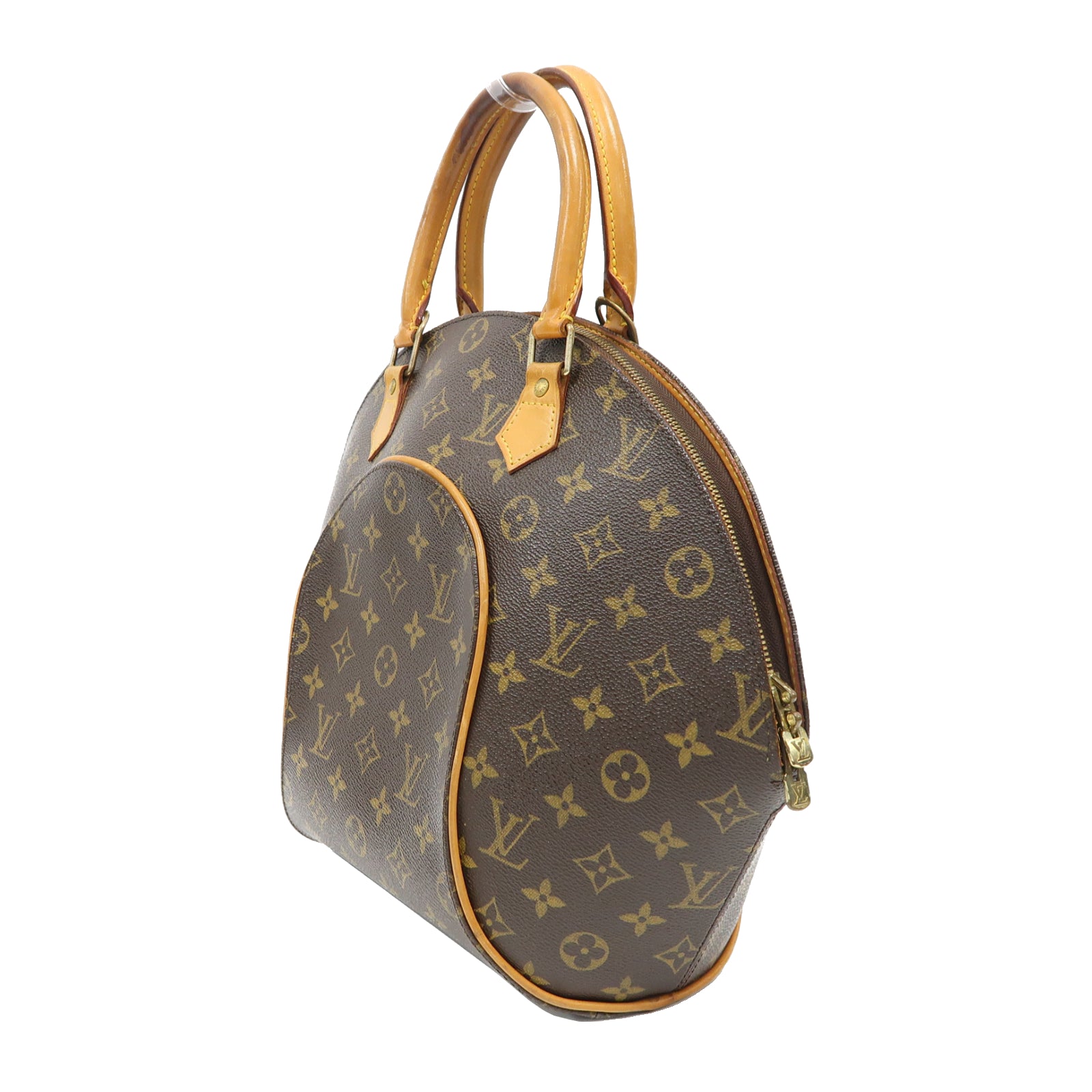 LOUIS VUITTON Monogram Elipse MM金扣手挽袋啡色